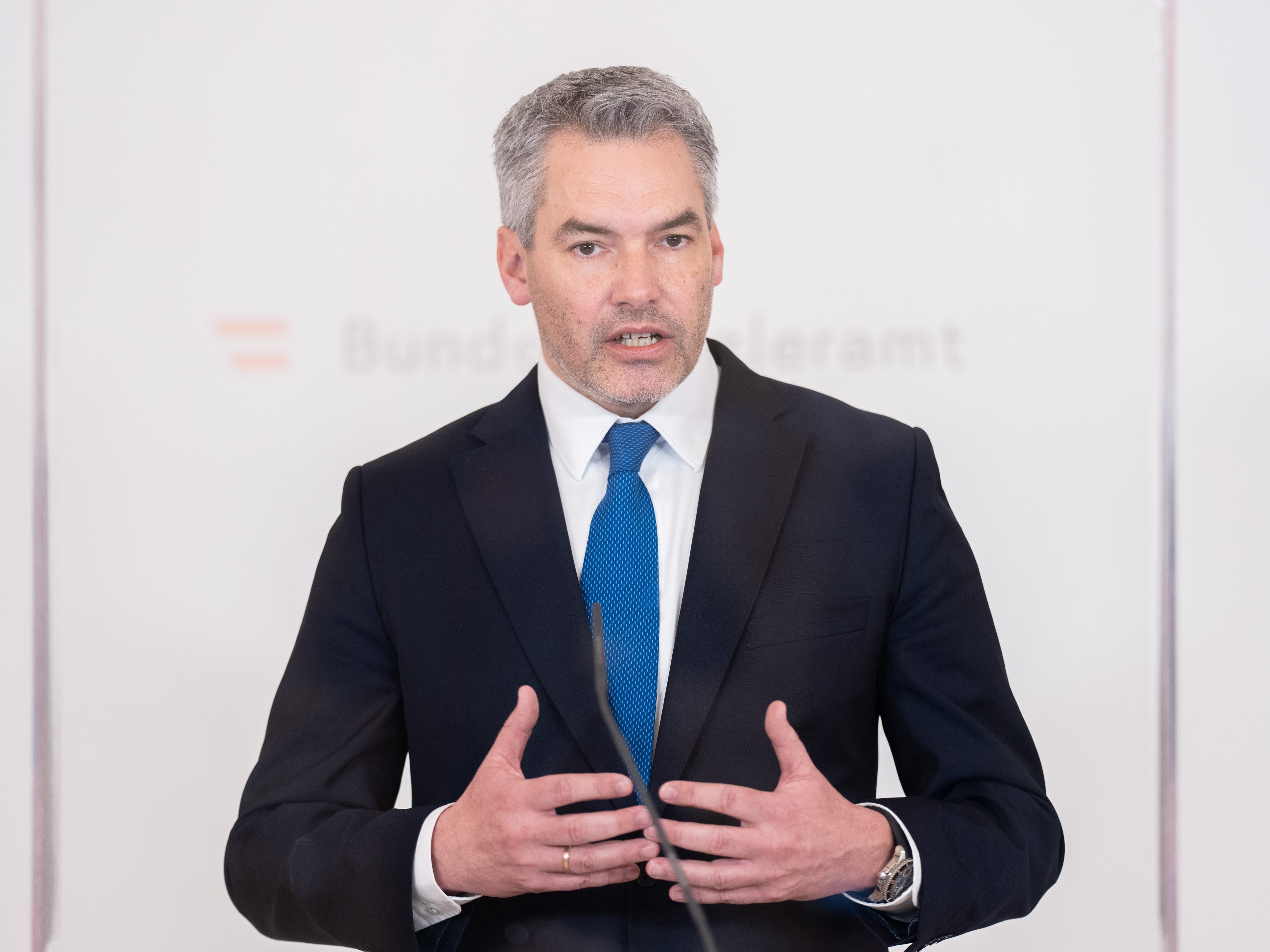 Karl Nehammer hat sich zu Österreichs Neutralität geäußert. Karl Nehammer hat sich zu Österreichs Neutralität geäußert.