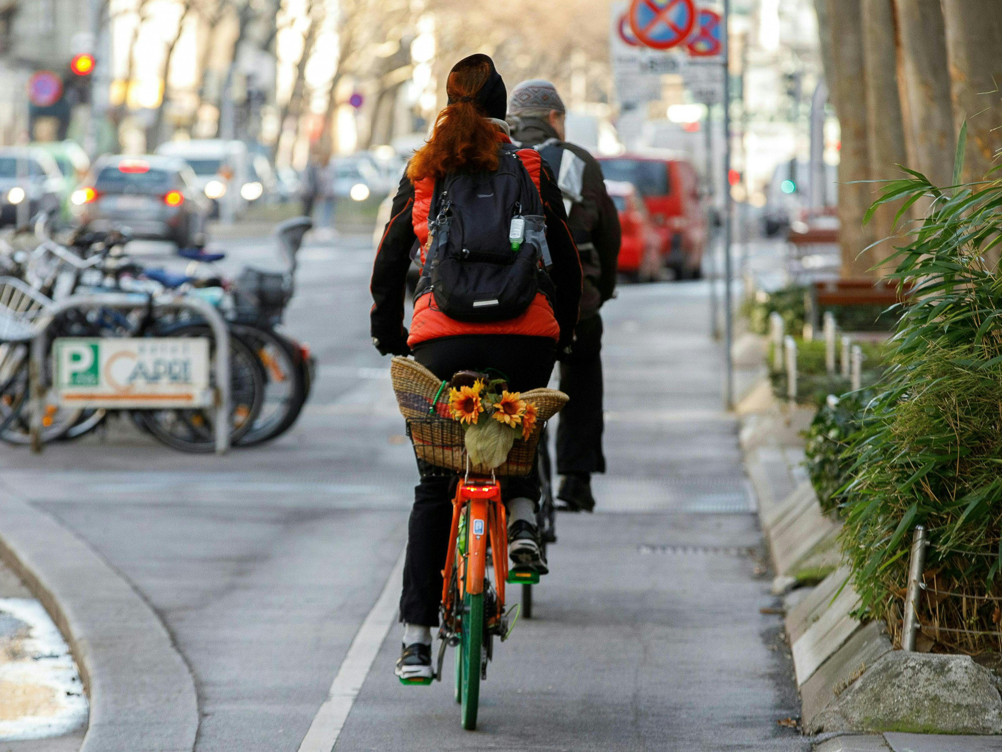 Im Winter 2021/22 gab es in Wien einen Rekordwert an Fahrradfahrern. Im Winter 2021/22 gab es in Wien einen Rekordwert an Fahrradfahrern.