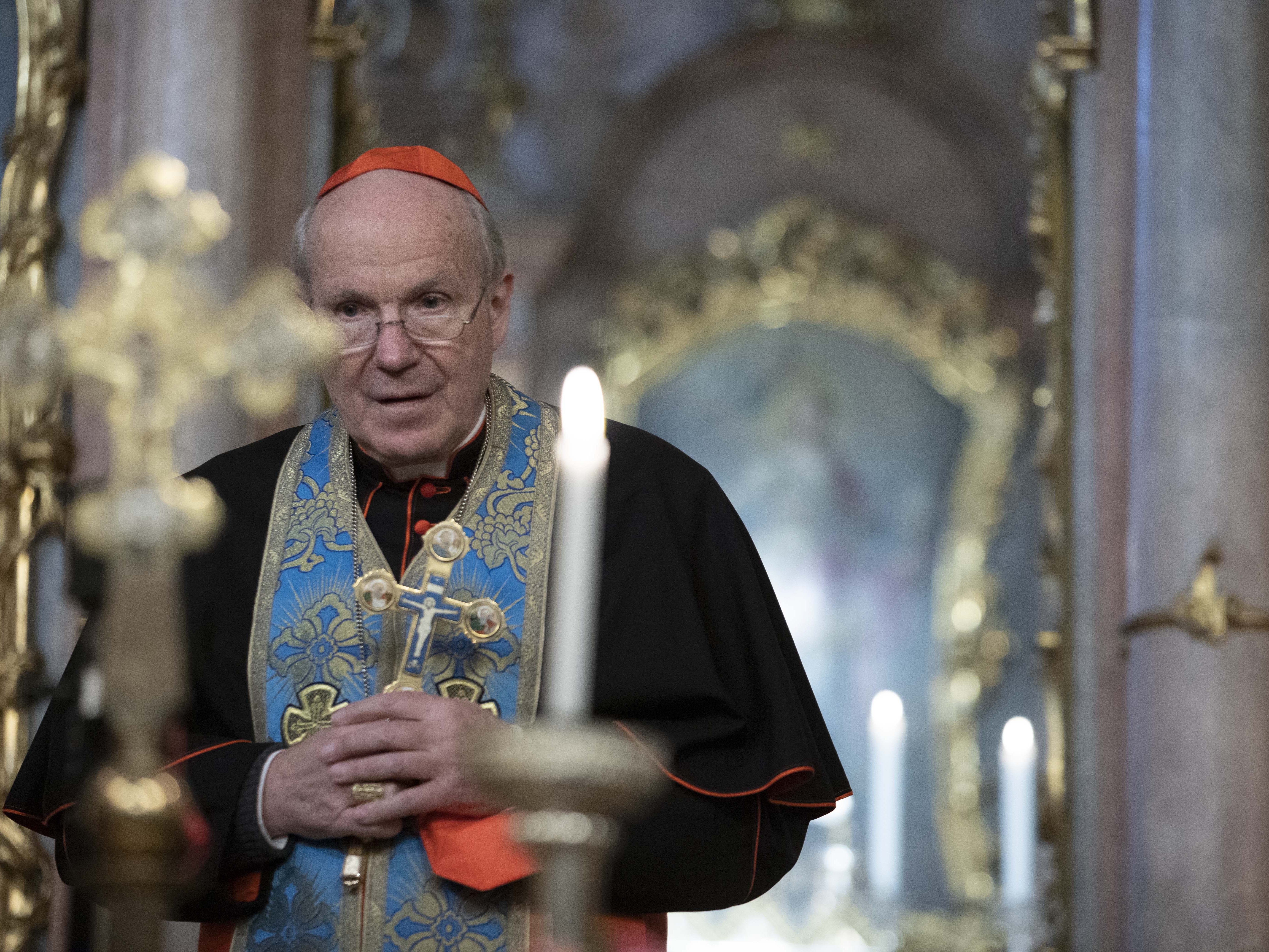 Diplomaten aus Russland und Ukraine im Wiener Stephansdom. Schönborn sprach ein Gebet. Diplomaten aus Russland und Ukraine im Wiener Stephansdom. Schönborn sprach ein Gebet.