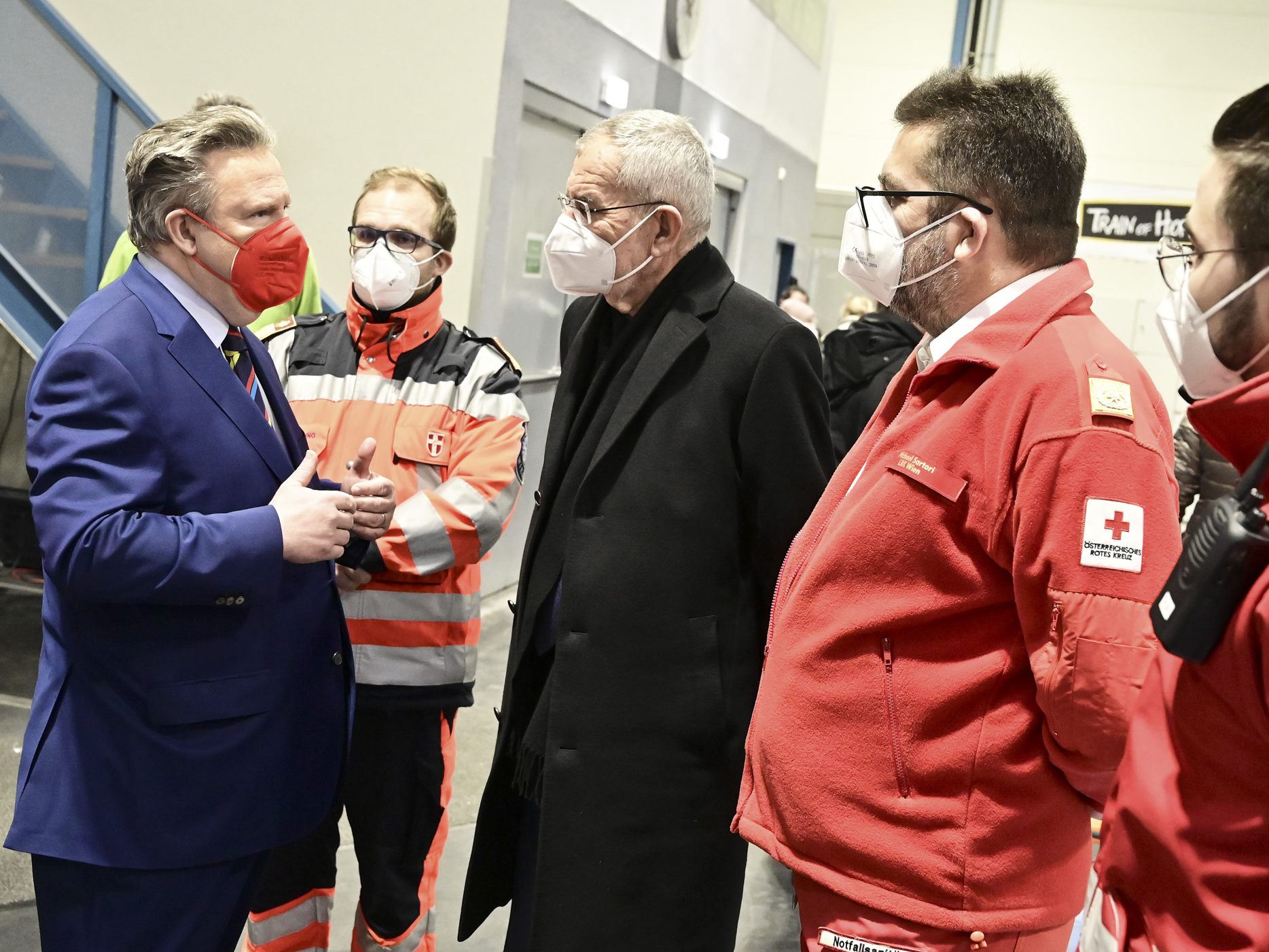 Besuch von Van der Bellen und Ludwig in Wiener Zentrum für Ukraine-Flüchtlinge.