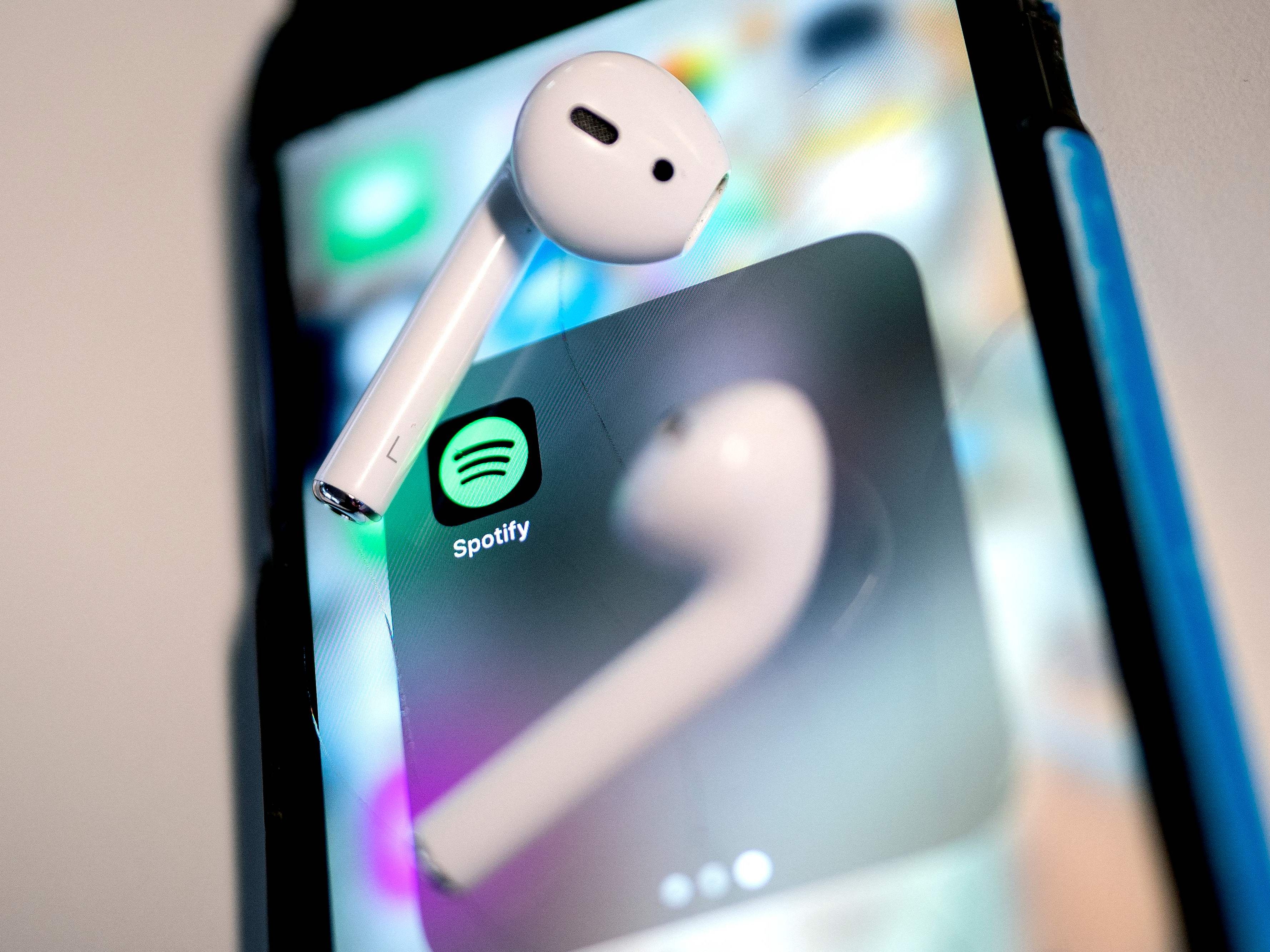 Störung der Musik-App Spotify. Störung der Musik-App Spotify.