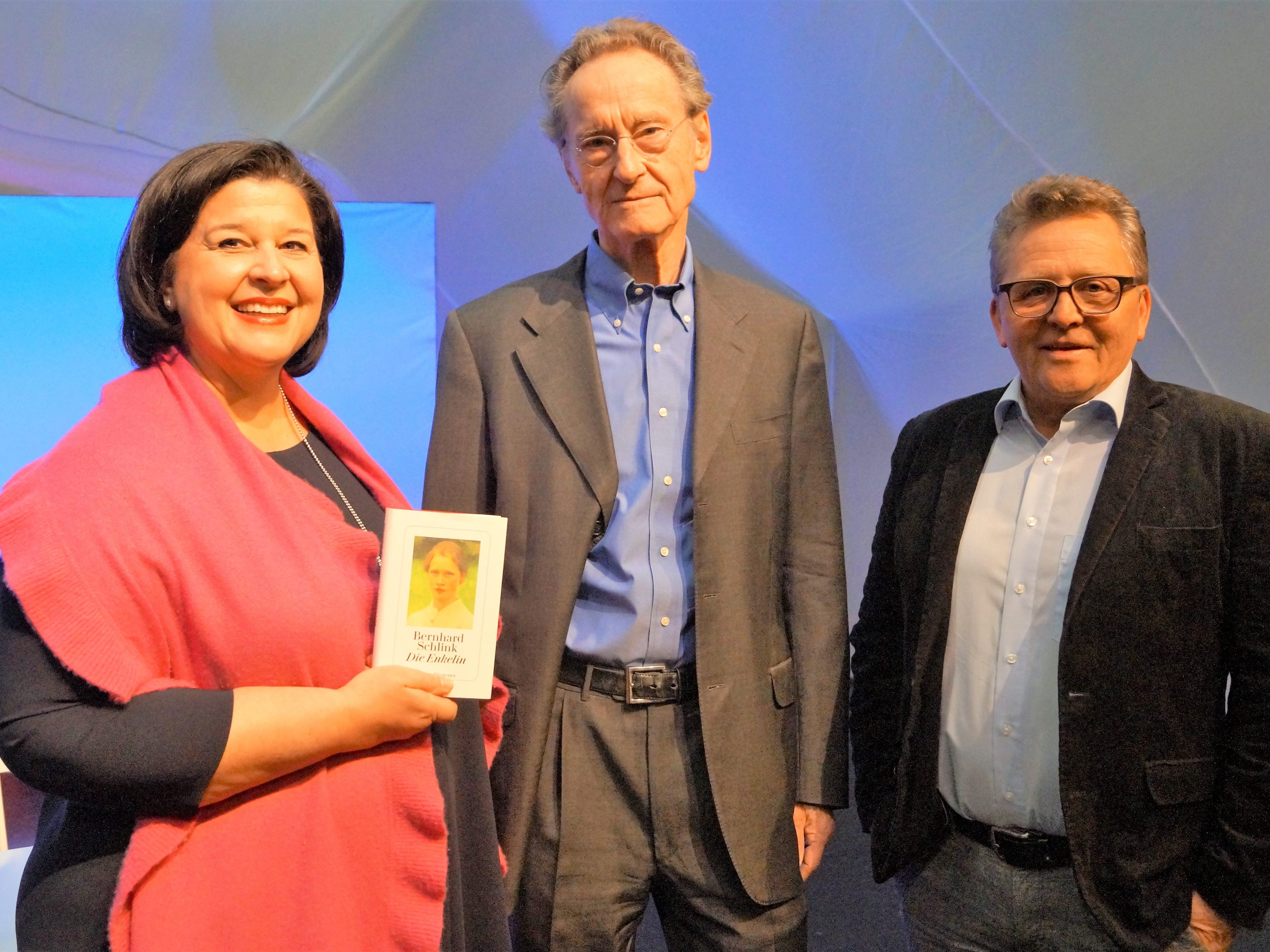 Verena Brunner (Buchhandlung), Schriftsteller Bernhard Schlink und Augustin Jagg Verena Brunner (Buchhandlung), Schriftsteller Bernhard Schlink und Augustin Jagg