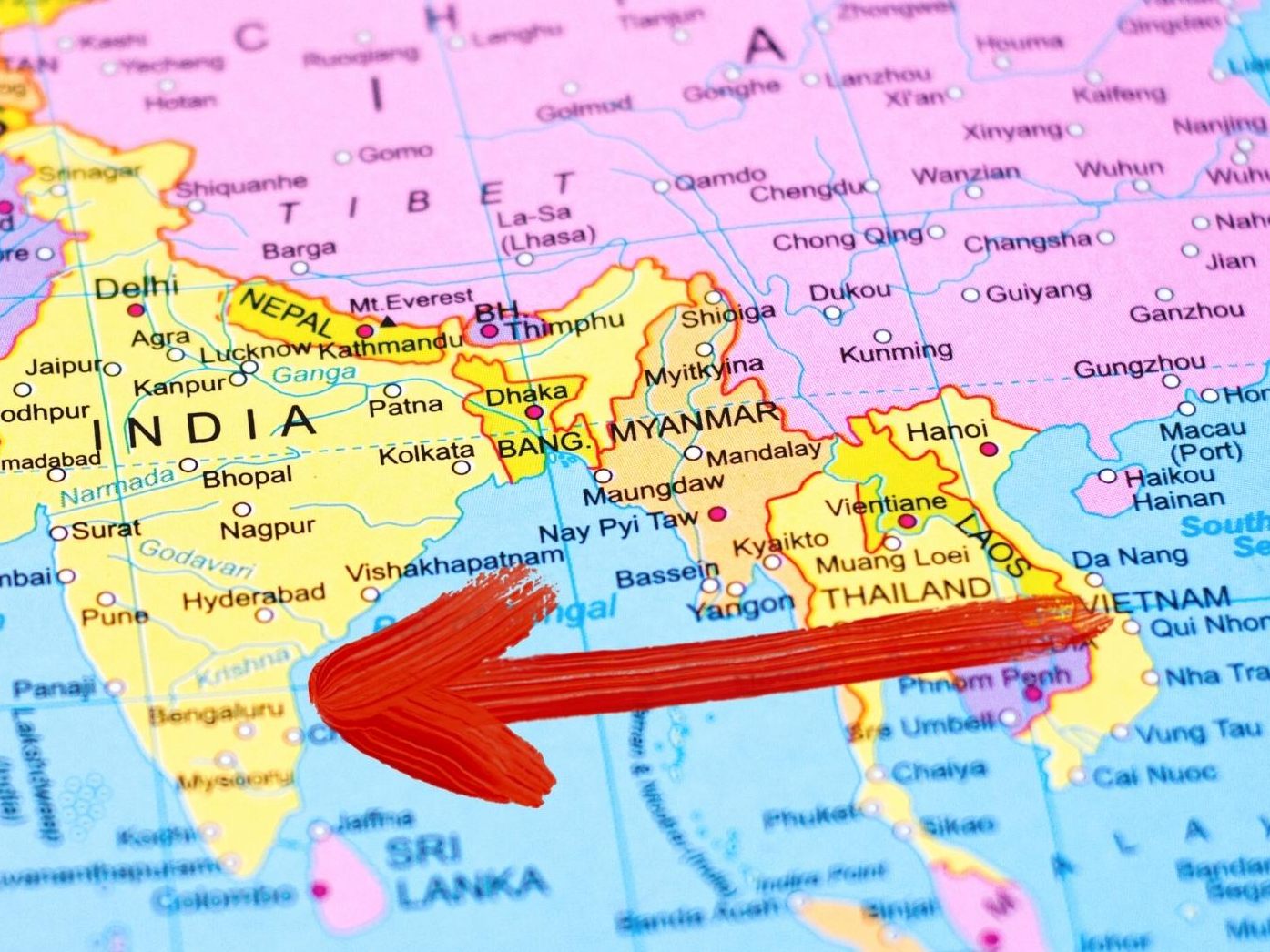 Der Mann wollte von Vietnam nach Indien paddeln - in einem handelsüblichen Gummiboot.
