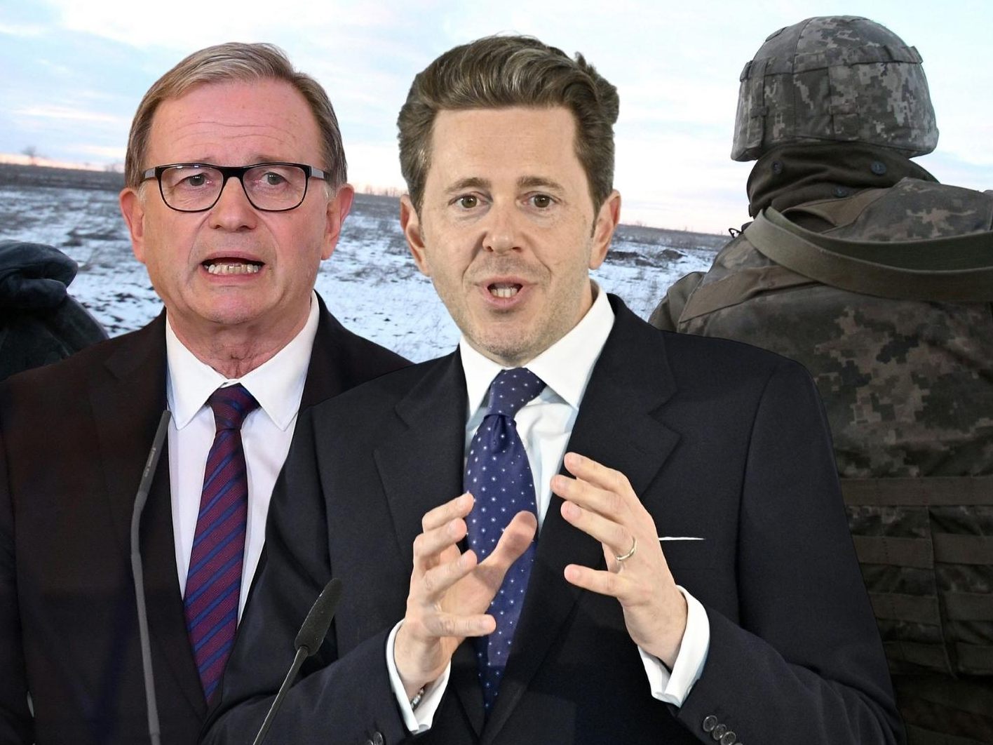 Pressegespräch mit Karlheinz Kopf und Harald Mahrer.