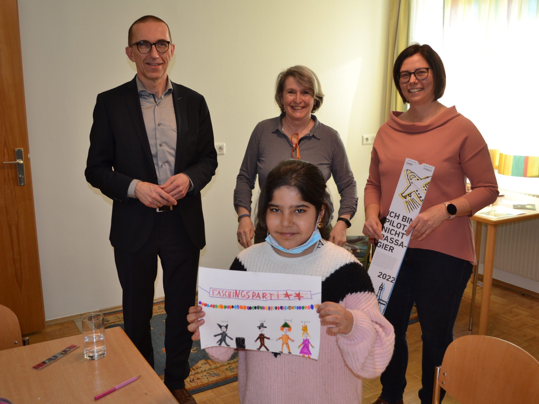 Dass die Rankweiler Bürgermeisterin Katharina Wöß-Krall bei den Schüler*innen im „Lerncafé Emil“ vorbeischaute, war ein Highlight für die Kids.
