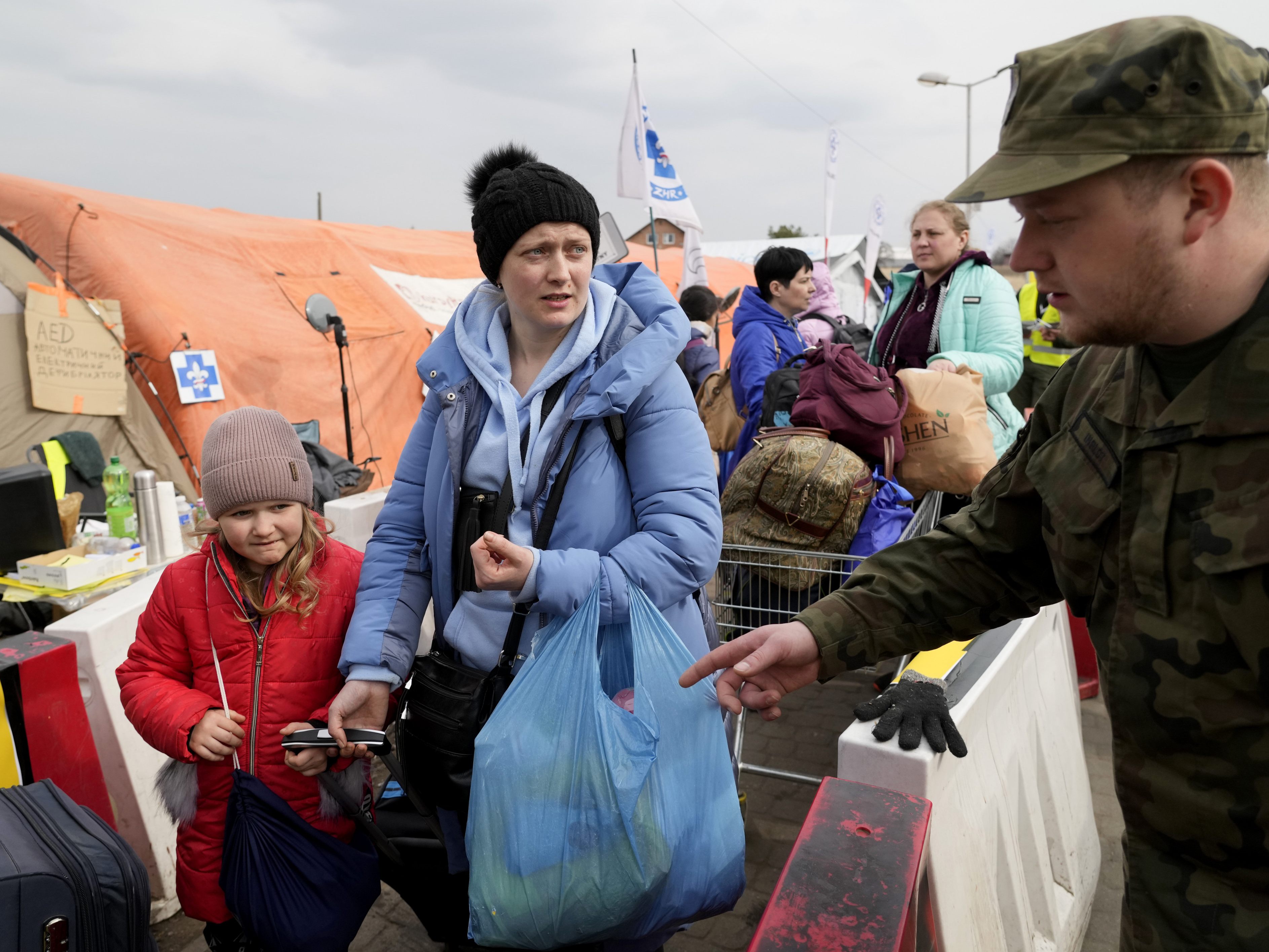 Zahlreiche Flüchtlinge aus der Ukraine suchen in Polen Schutz.