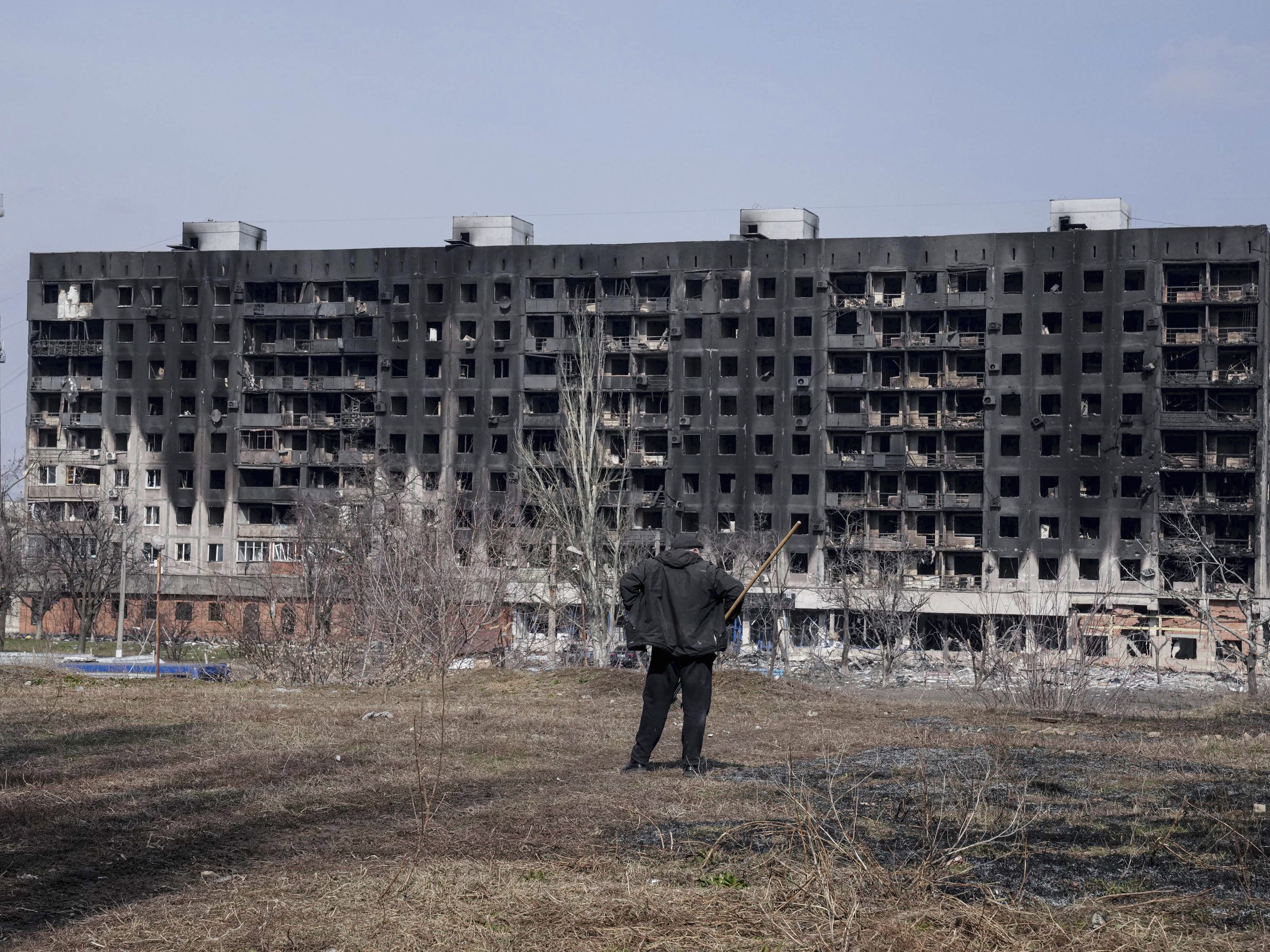 Mariupol in der Ukraine ist nicht weit von Russland entfernt, die Evakuierung aus der Stadt ging weiter. Mariupol in der Ukraine ist nicht weit von Russland entfernt, die Evakuierung aus der Stadt ging weiter.