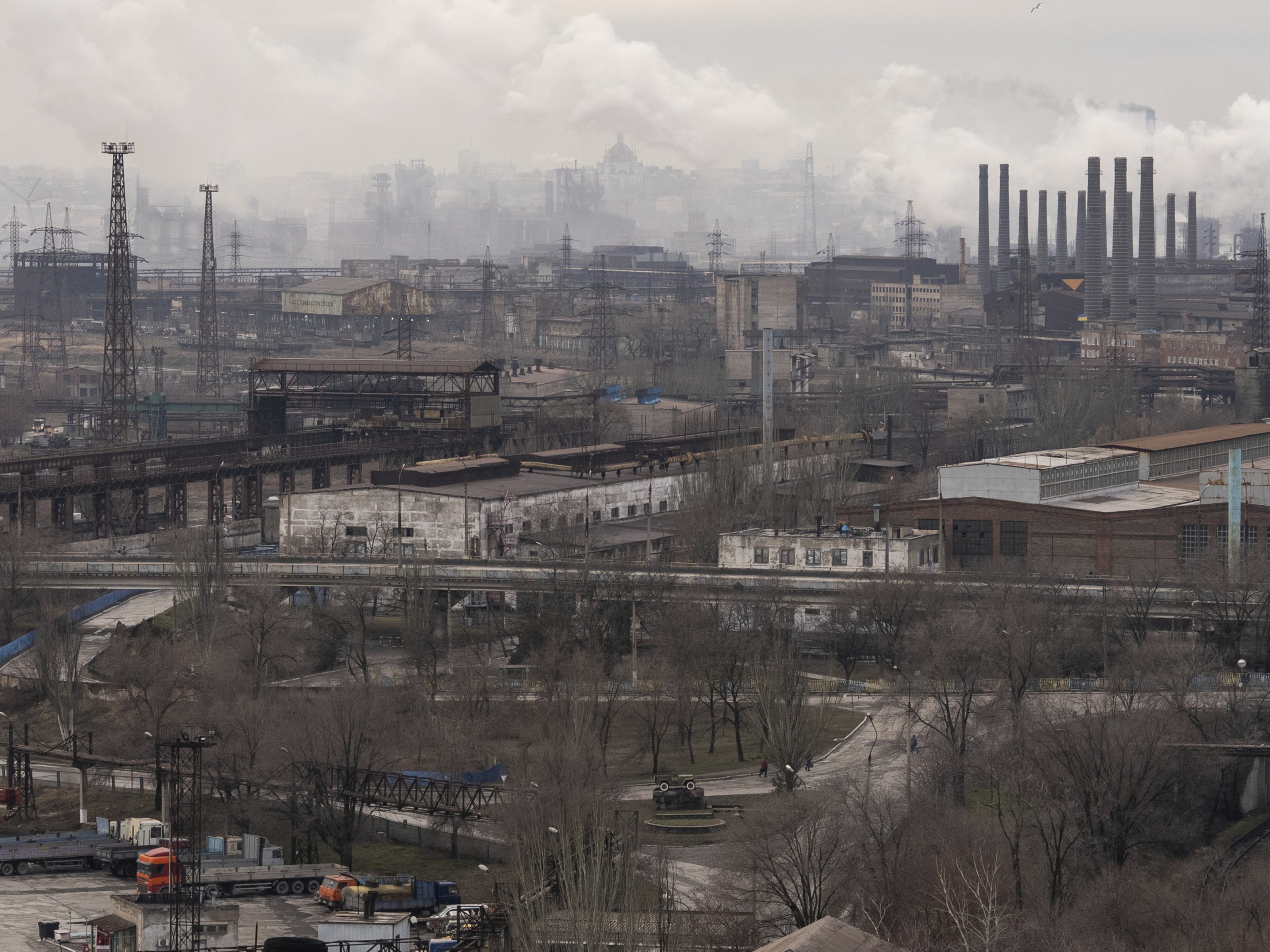 Die ukrainische Stadt Mariupol am 24. Februar 2022.