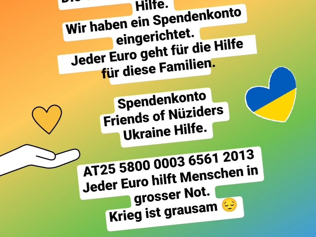 Friends of Nüziders Hilfe für die Ukraine