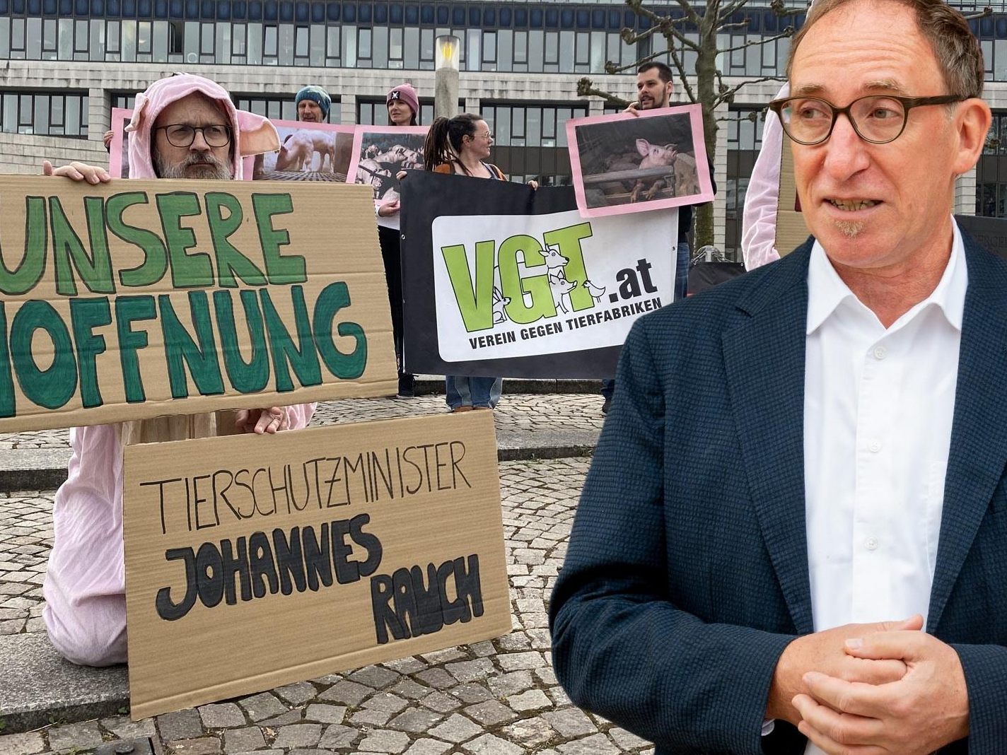 Der VGT baut auf den neuen Tierschutzminister Johannes Rauch.