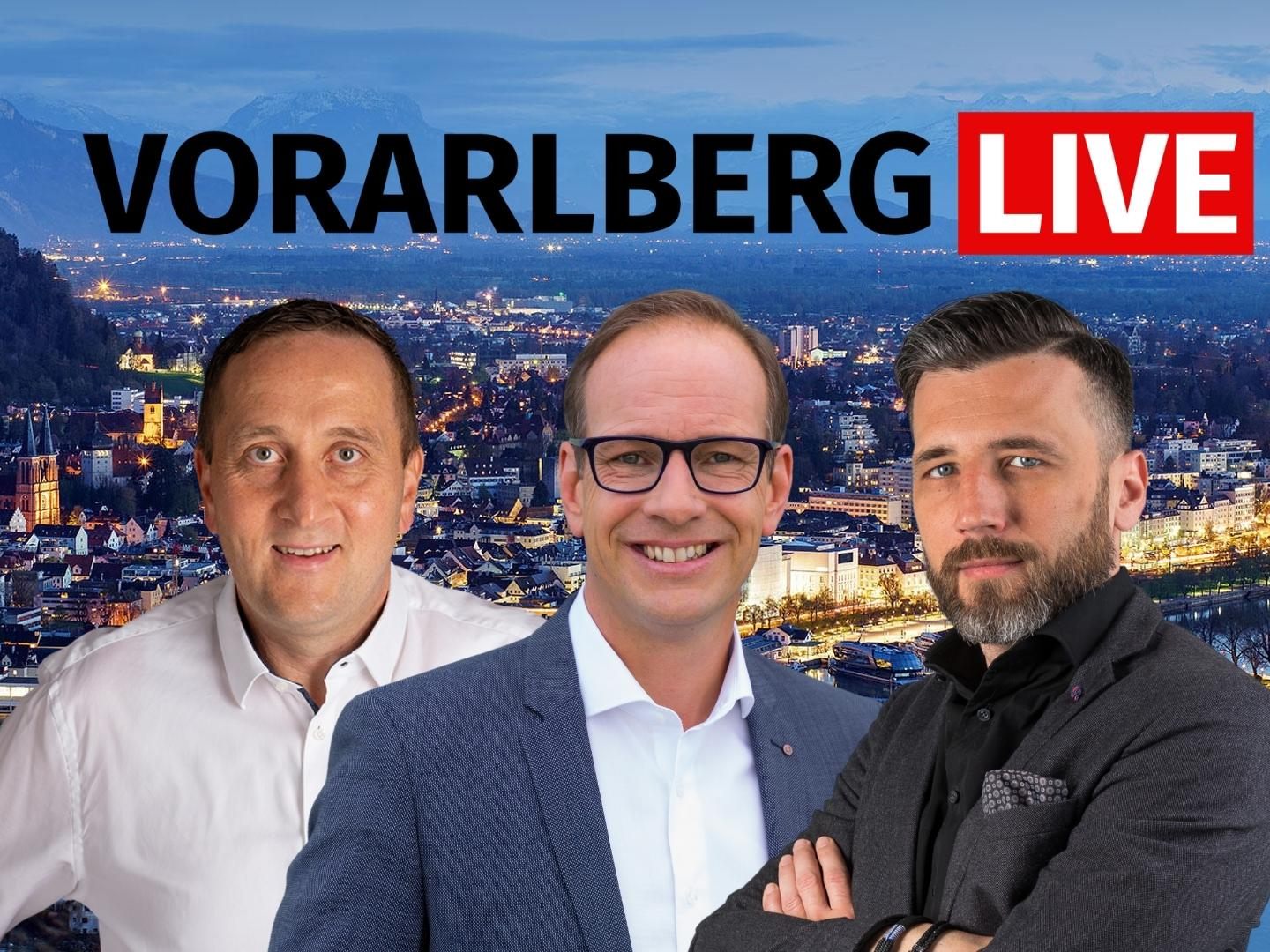 Markus Sonderegger, Geschäftsführer von 24sens und Dieter Egger, Bürgermeister von Hohenems heute ab 17 Uhr in "Vorarlberg LIVE".