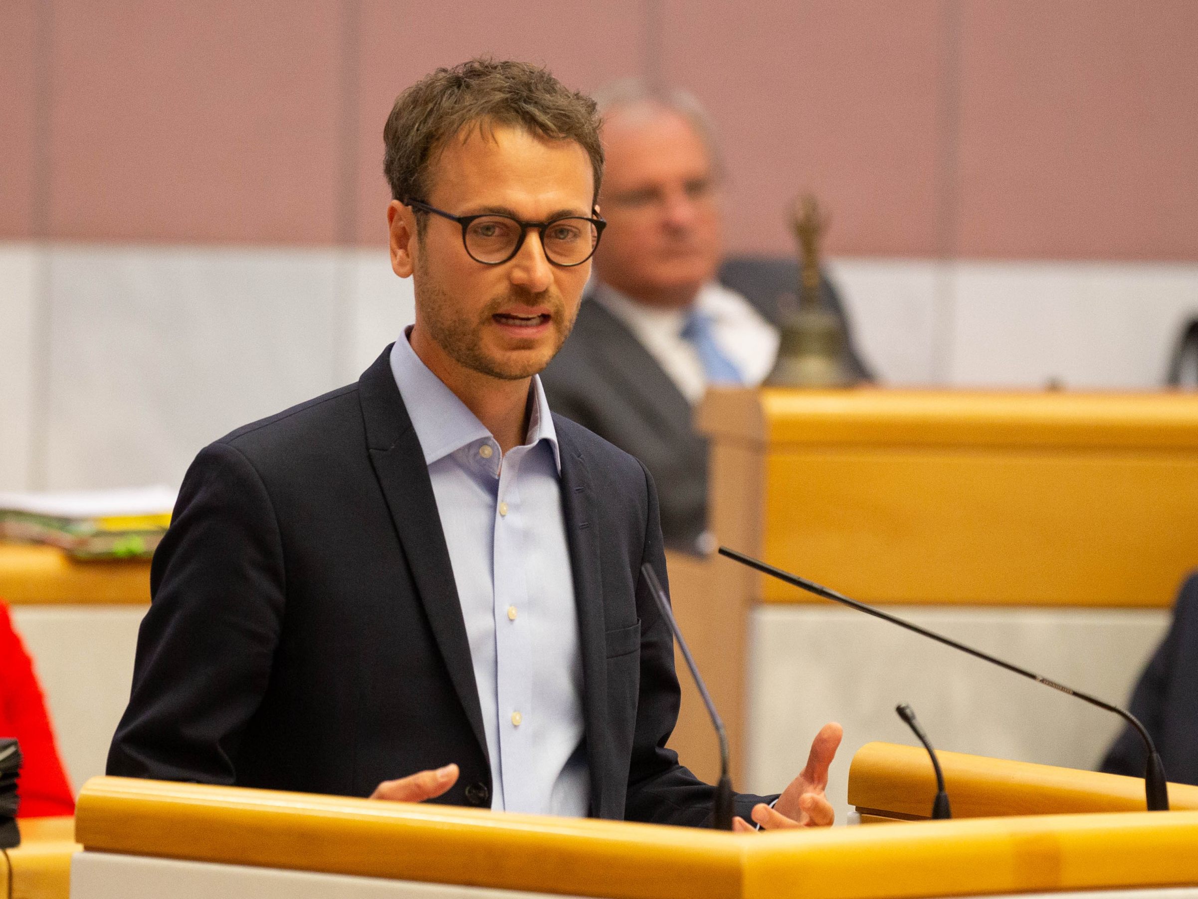 Daniel Zadra in der Landtagssitzung vom 6. Oktober 2021.