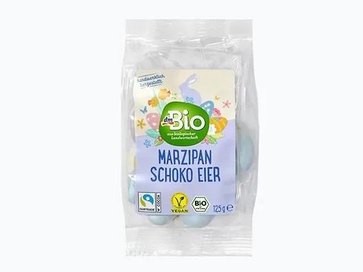 Das Produkt "dmBio Marzipan Schoko Eier" wird zurückgerufen.