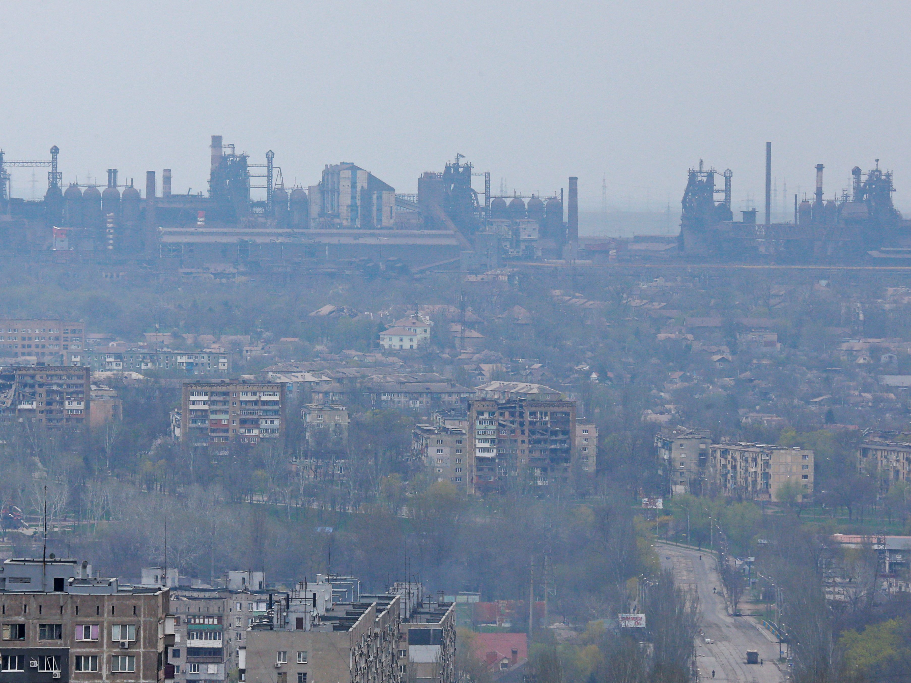 Im Bild zu sehen: Eine Anlage des Metallurgisches Kombinat Asow-Stahl. Im Bild zu sehen: Eine Anlage des Metallurgisches Kombinat Asow-Stahl.