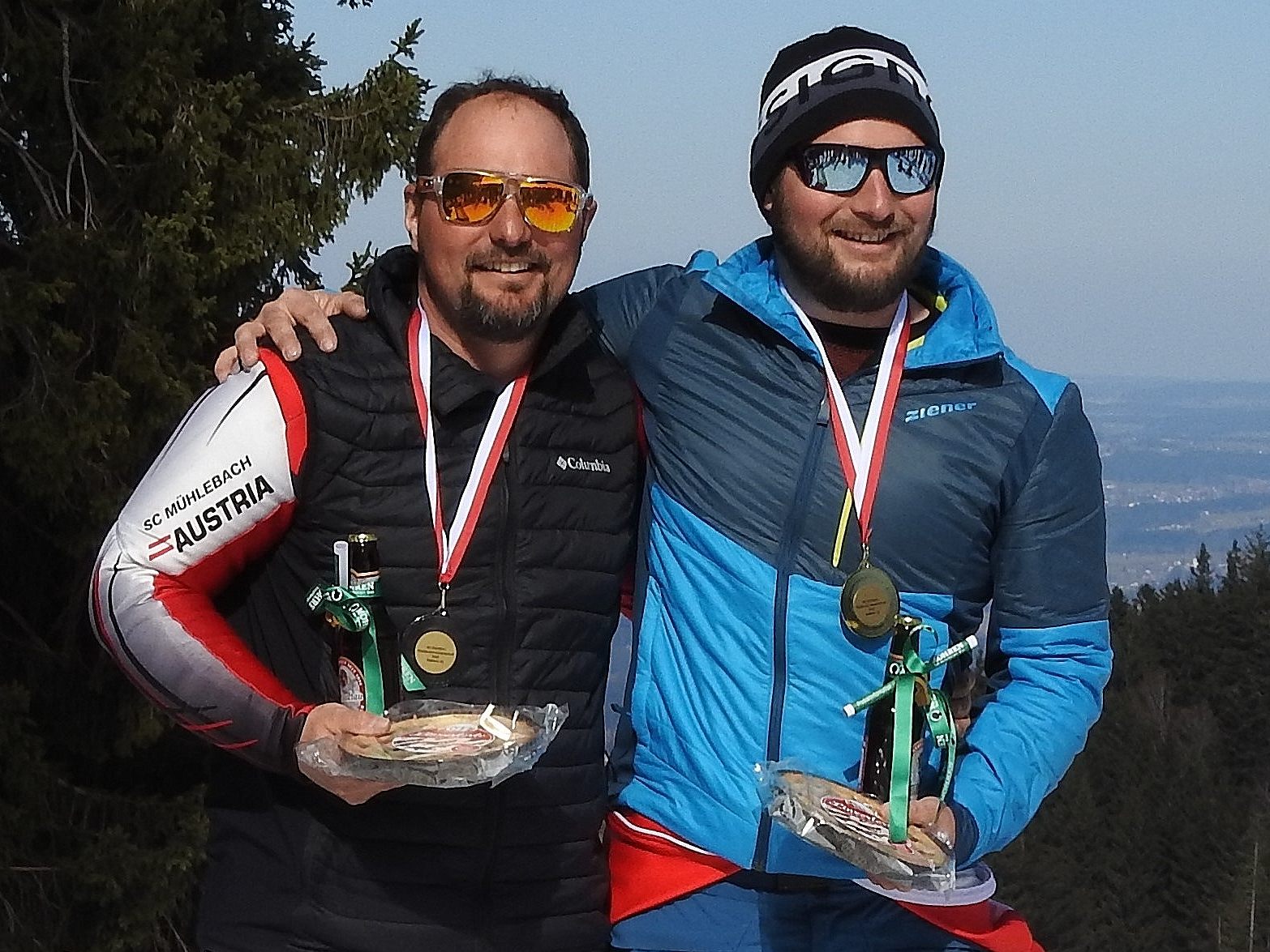 Die Liesinger-Brüder Roman und Raimund machten den Vereinsmeistertitel im Firngleiten unter sich aus.