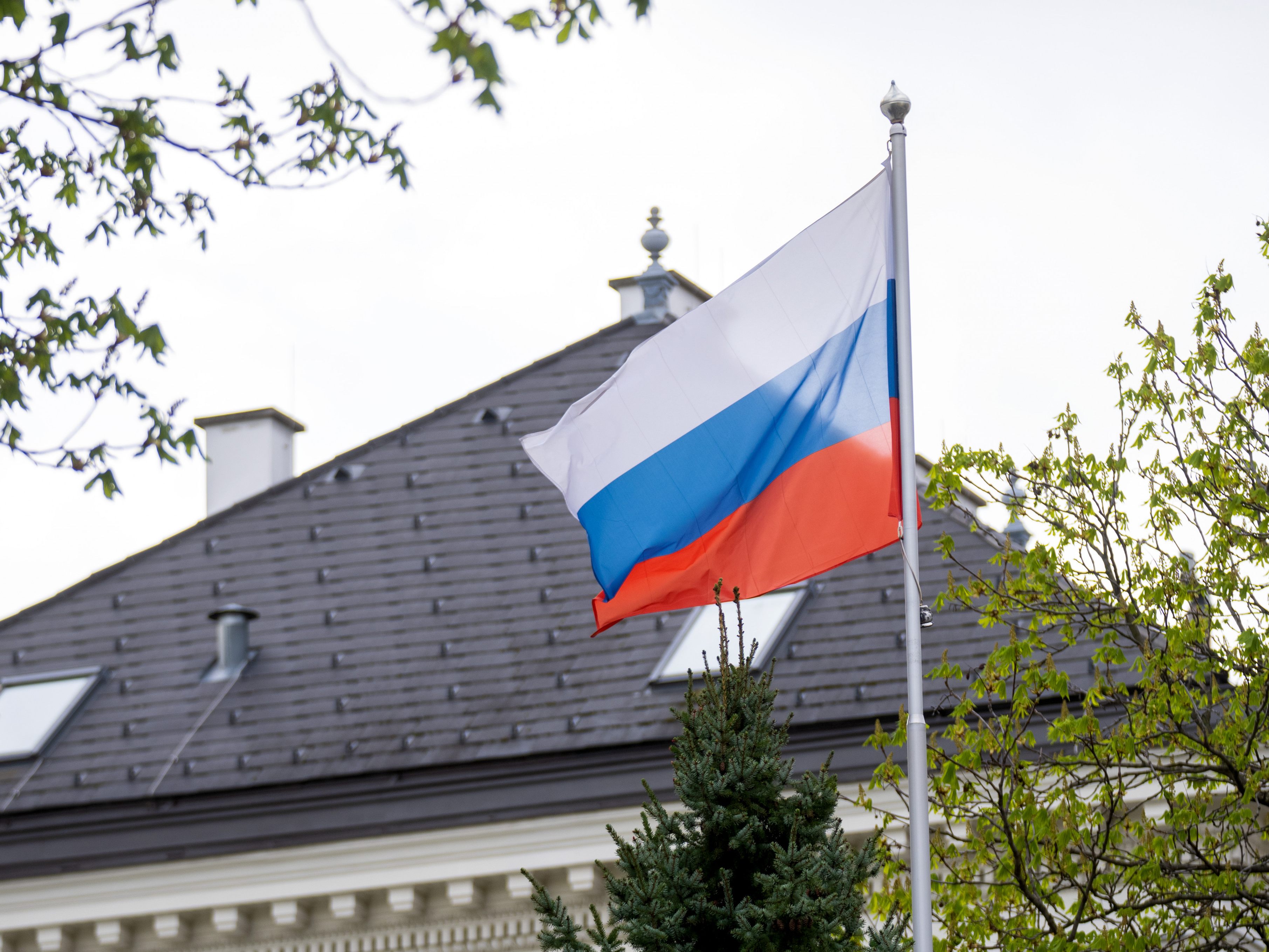 Die russische Botschaft in Wien zeigte sich empört über Antikriegsgraffitis. Die russische Botschaft in Wien zeigte sich empört über Antikriegsgraffitis.