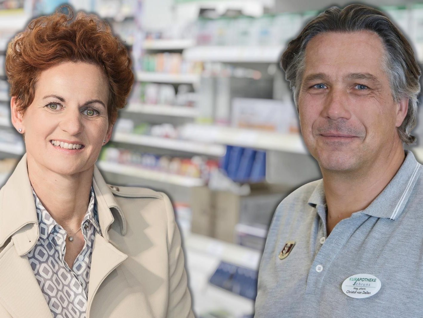 Mag. pharm. Susanne Schützinger-Österle und Christof Van Dellen.