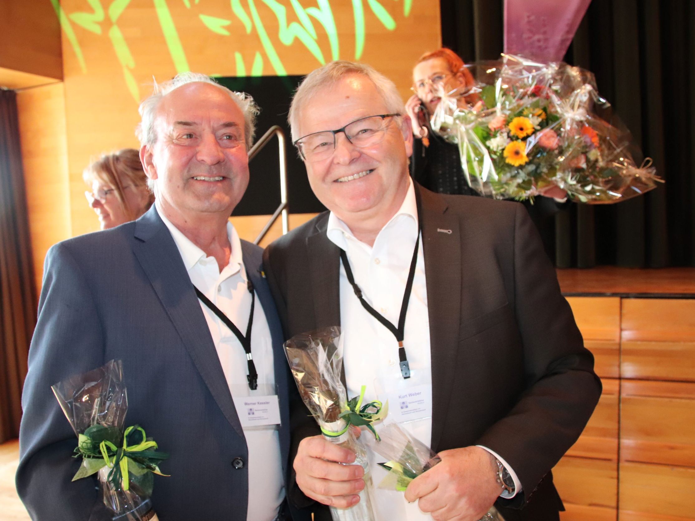 Ehrenobmann Werner Kessler und Obmann Kurt Weber. Ehrenobmann Werner Kessler und Obmann Kurt Weber.