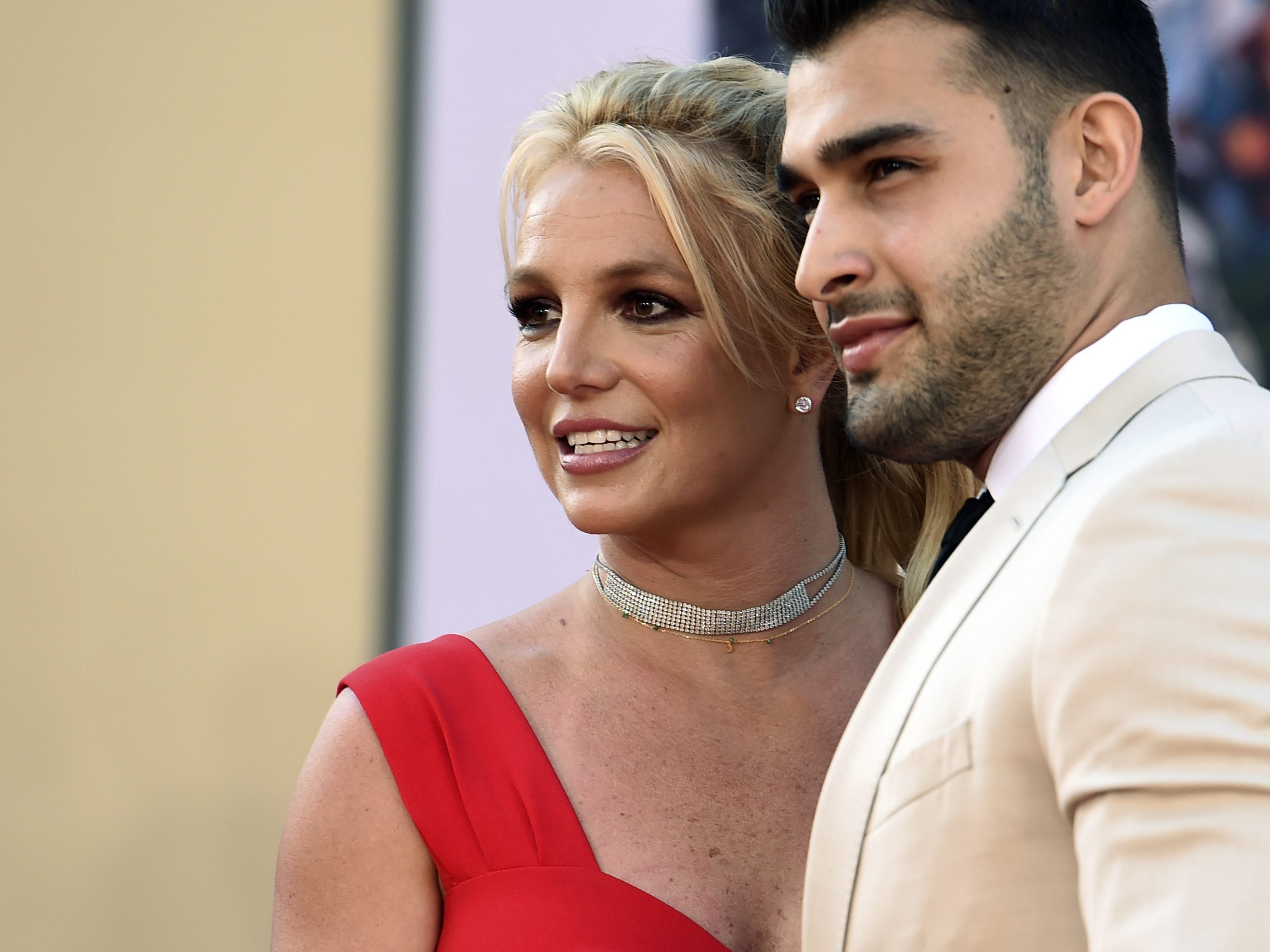Britney Spears mit Ehemann Sam Asghari. Britney Spears mit Ehemann Sam Asghari.