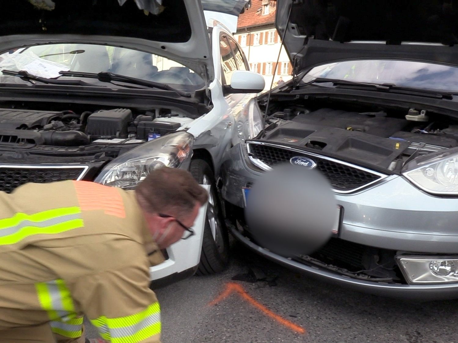 Eine verletzte Person bei Unfall in Dornbirn. Eine verletzte Person bei Unfall in Dornbirn.
