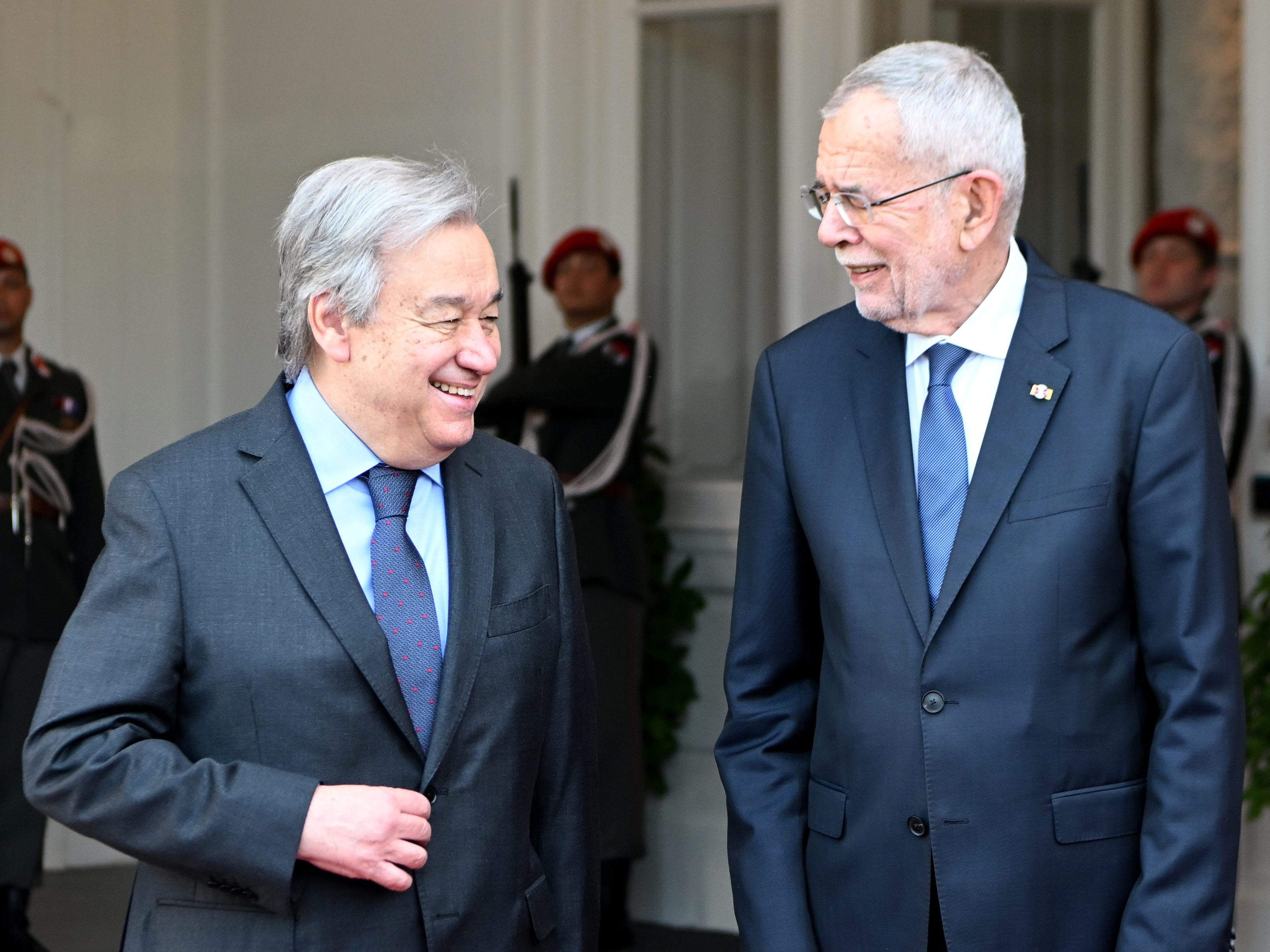 Guterres zu Besuch bei Alexander Van der Bellen. Guterres zu Besuch bei Alexander Van der Bellen.