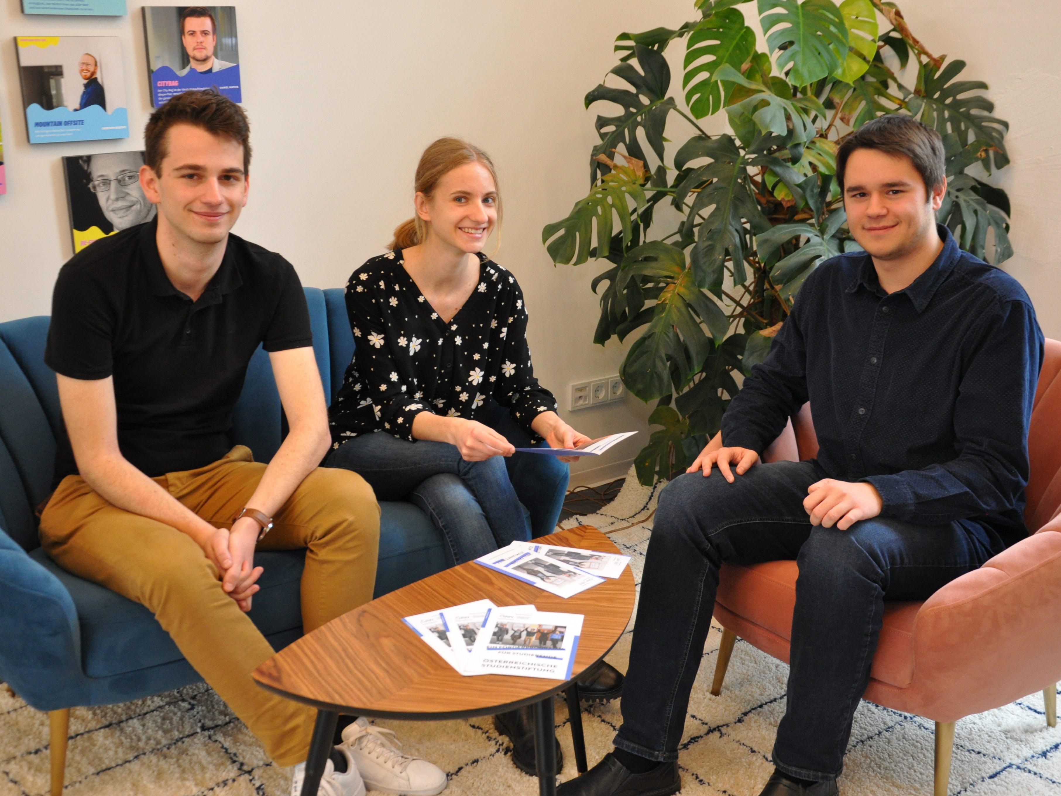 Julian Jenny, Julia Richter und Marcel Simma sind drei von vier jungen Vorarlbergern, die vor kurzem von der Studienstiftung aufgenommen wurden.