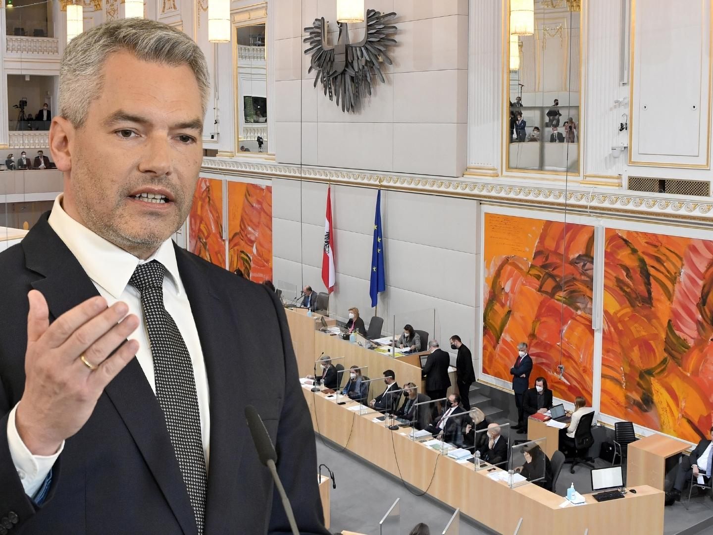 Heute: Nationalratssitzung mit u.a. Präsentation des neuen Regierungsteams durch Bundeskanzler Nehammer. Heute: Nationalratssitzung mit u.a. Präsentation des neuen Regierungsteams durch Bundeskanzler Nehammer.