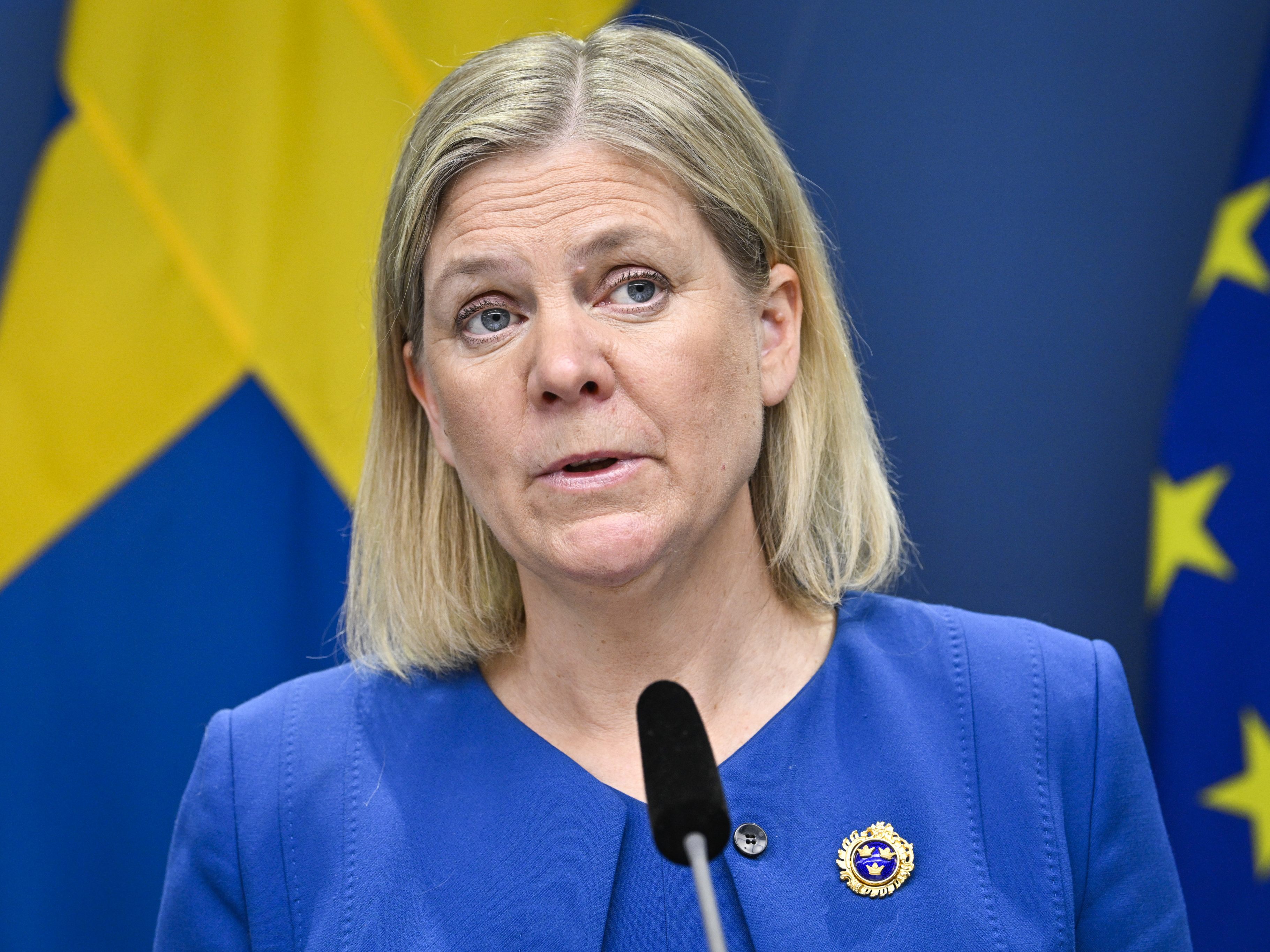 Schwedens Regierungschefin hat angekündigt einen Antrag auf NATO-Mitgliedschaft einzureichen Schwedens Regierungschefin hat angekündigt einen Antrag auf NATO-Mitgliedschaft einzureichen