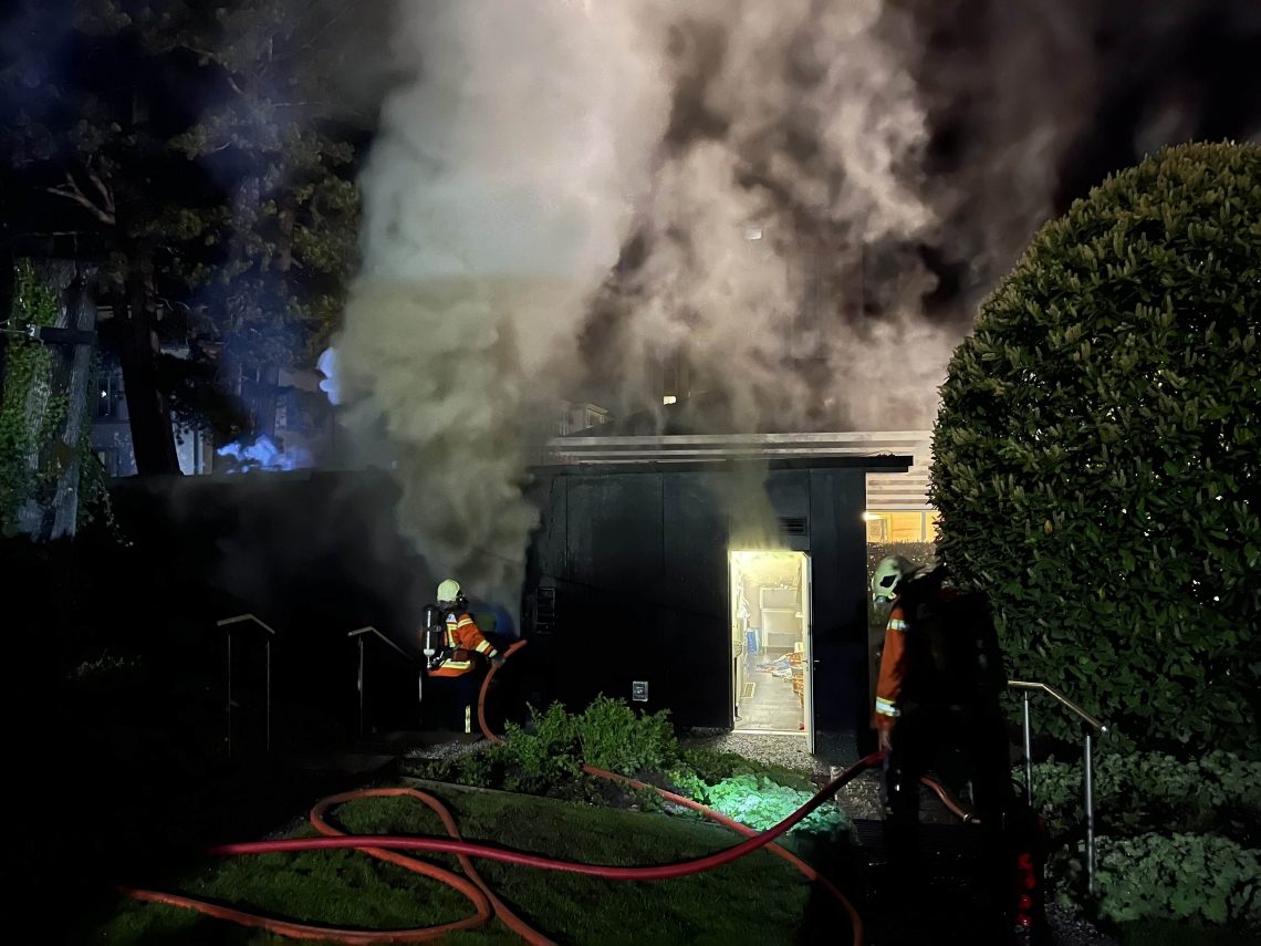 Brand im Saunahäuschen "Nera" in Bad Ragaz.