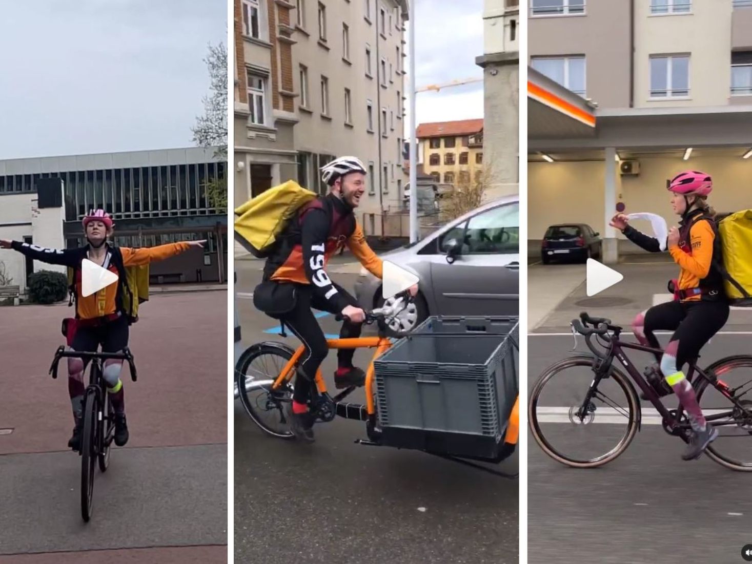 St. Galler Velokuriere gehen mit Videos viral.