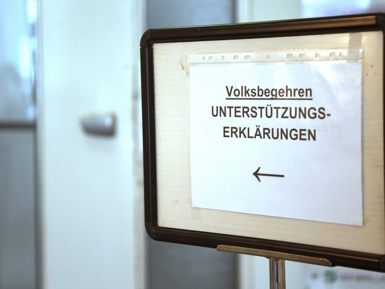 Der Endspurt für sieben Volksbegehren läuft Der Endspurt für sieben Volksbegehren läuft