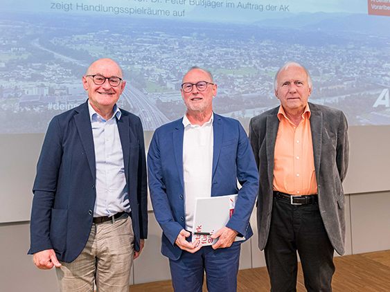 Peter Bußjäger, Rainer Keckeis und Markus Aberer: Das Land könnte handeln, der gesetzliche Spielraum reicht aus. (Foto: Jürgen Gorbach/ AK)