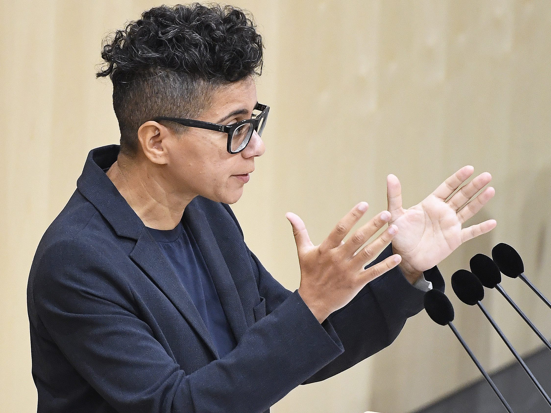 Integrationssprecherin Faika El-Nagashi zeigt sich besorgt über die antimuslimischen Rassismus-Vorfälle
