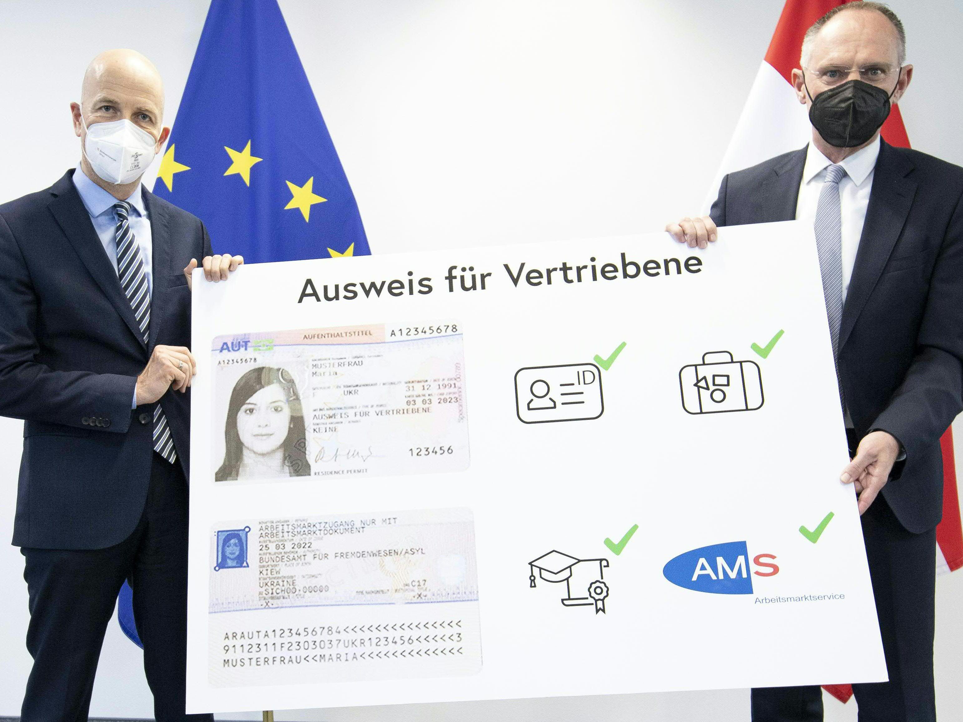 Rund 6.700 Arbeitsbewilligungen für ukrainische Vertriebene.