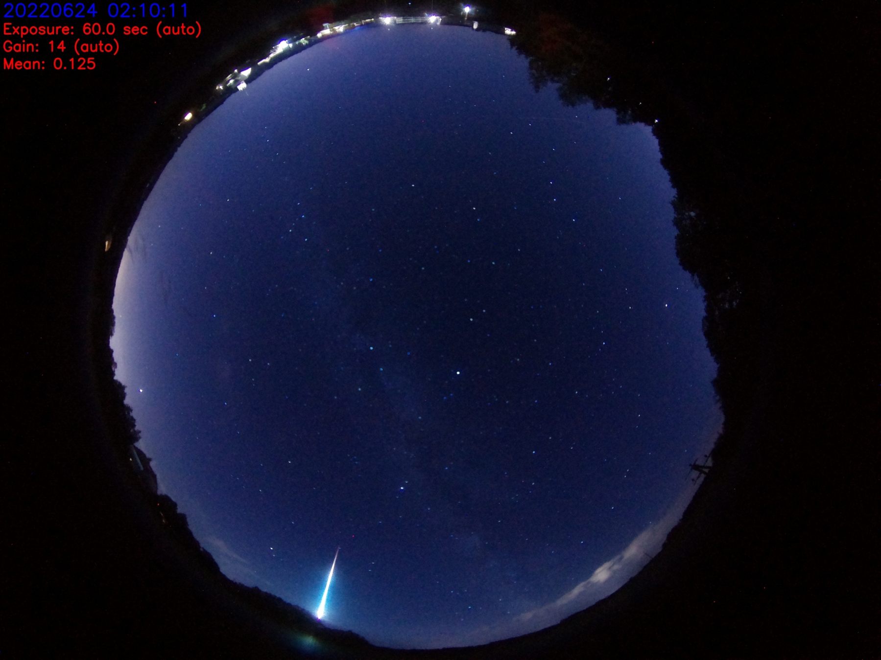 Ein Meteor war in der Nacht von Freitag auf Samstag zu sehen.