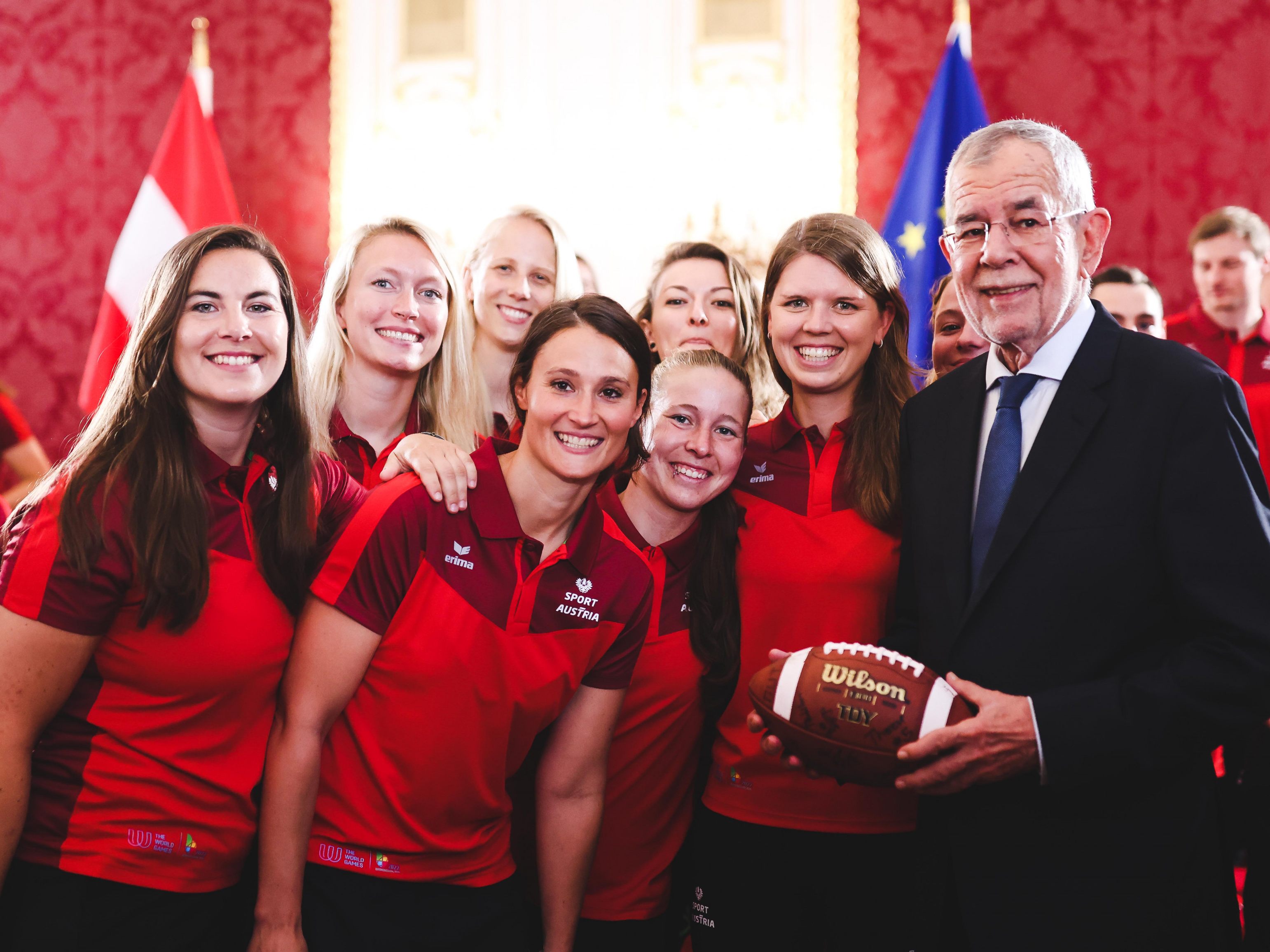 Österreichs Team wurde für die World Games von Bundespräsident Van der Bellen verabschiedet