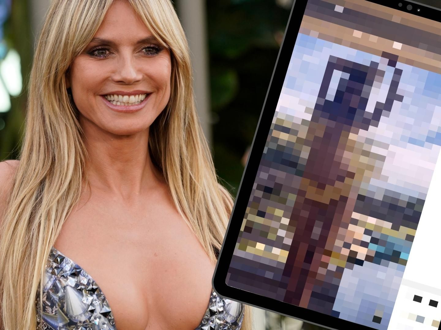 Der 49-jährigen Heidi Klum passen die Bikinis ihrer 18-jährigen Tochter Leni. Der 49-jährigen Heidi Klum passen die Bikinis ihrer 18-jährigen Tochter Leni.