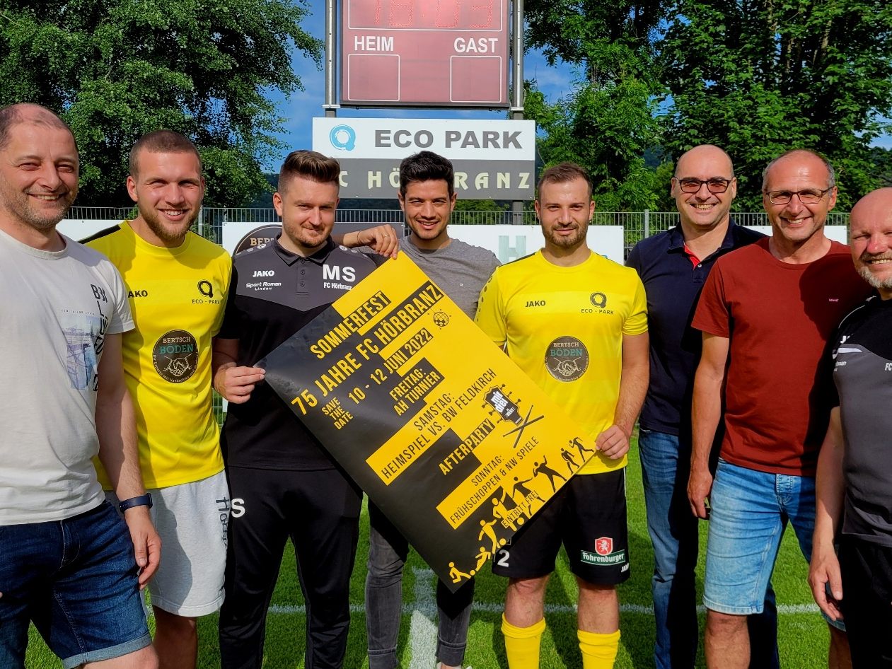 Fußball, Musik und Nostalgie: Mit einem großen dreitägigen Sommerfest feiert der ECO-Park FC Hörbranz vom Freitag, 10. Juni, bis Sonntag, 12. Juni, am Sportplatz Sandriesel seinen 75. Geburtstag.