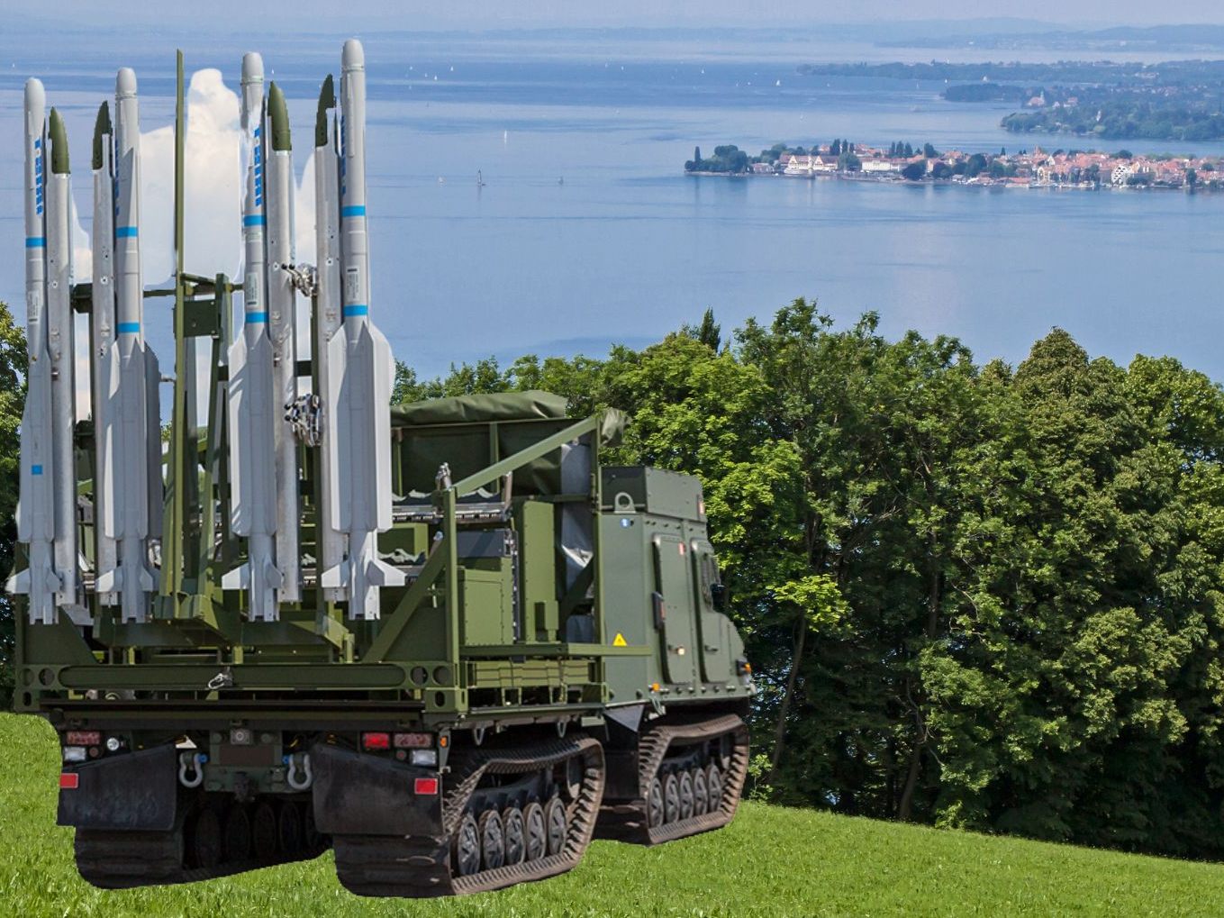 Das Iris-T-System des deutschen Herstellers Diehl Defence. Das Iris-T-System des deutschen Herstellers Diehl Defence.