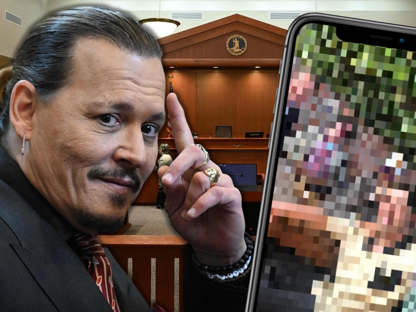 So feiert Johnny Depp nach der Urteilsverkündung.