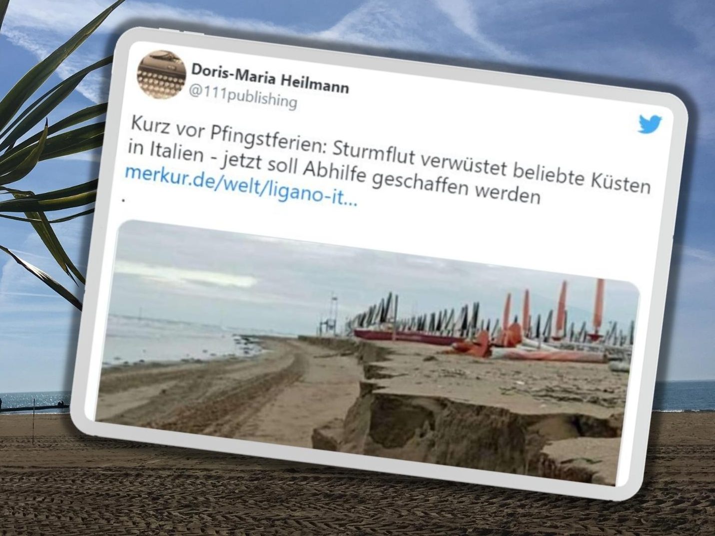 Ganze Strände wurden in Italien nach einem Unwetter zerfetzt. Ganze Strände wurden in Italien nach einem Unwetter zerfetzt.