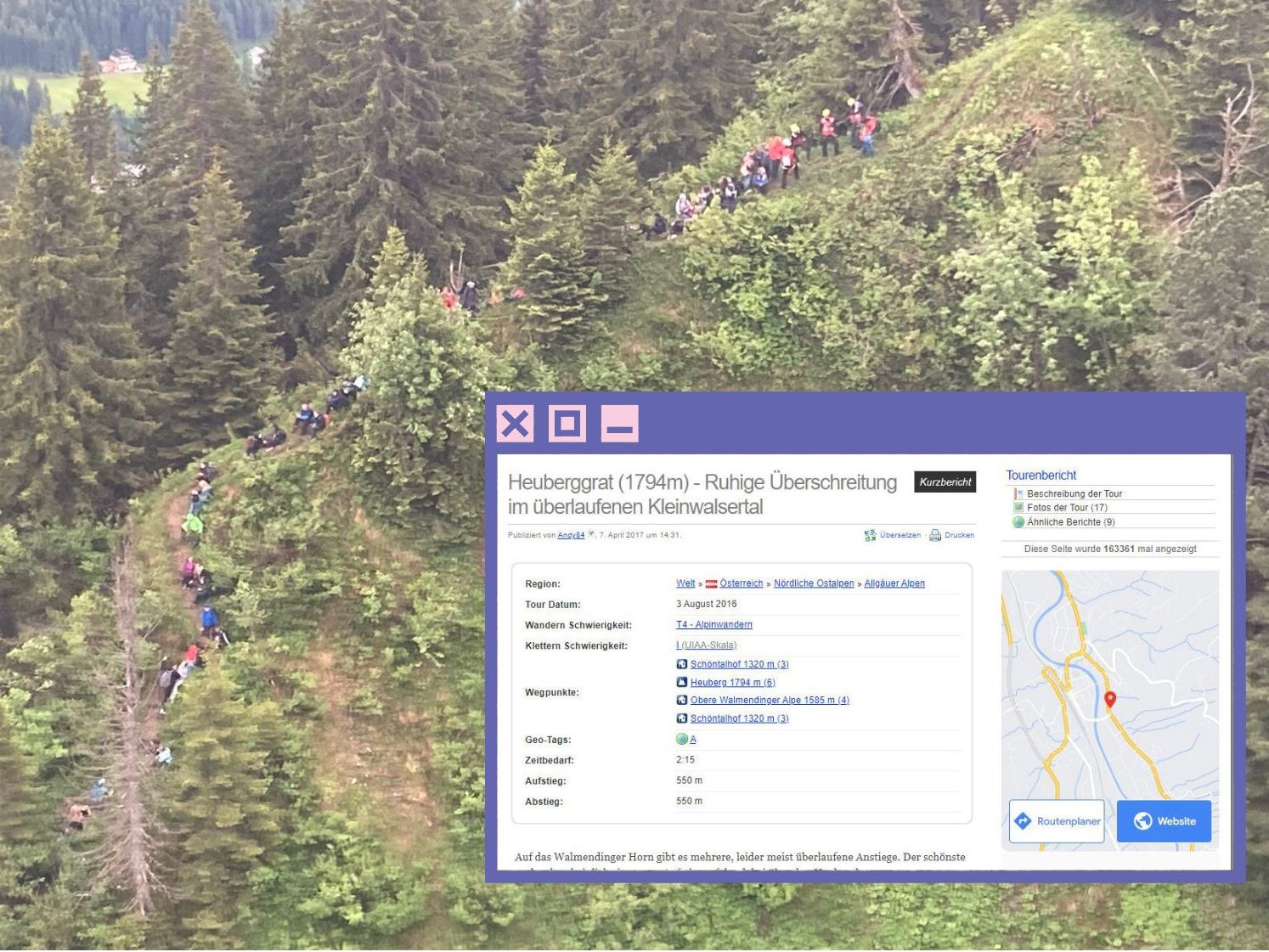 Internet-Blogger bezeichnete die Tour als "klassische Feierabendrunde".