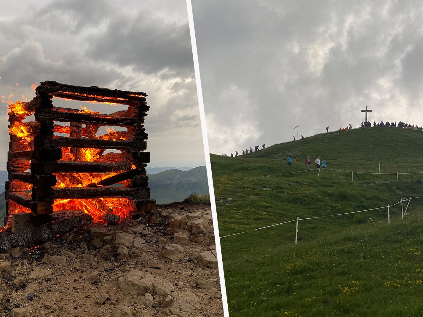 Auch am Diedamskopf fand ein Sonnwendfeuer statt. Auch am Diedamskopf fand ein Sonnwendfeuer statt.