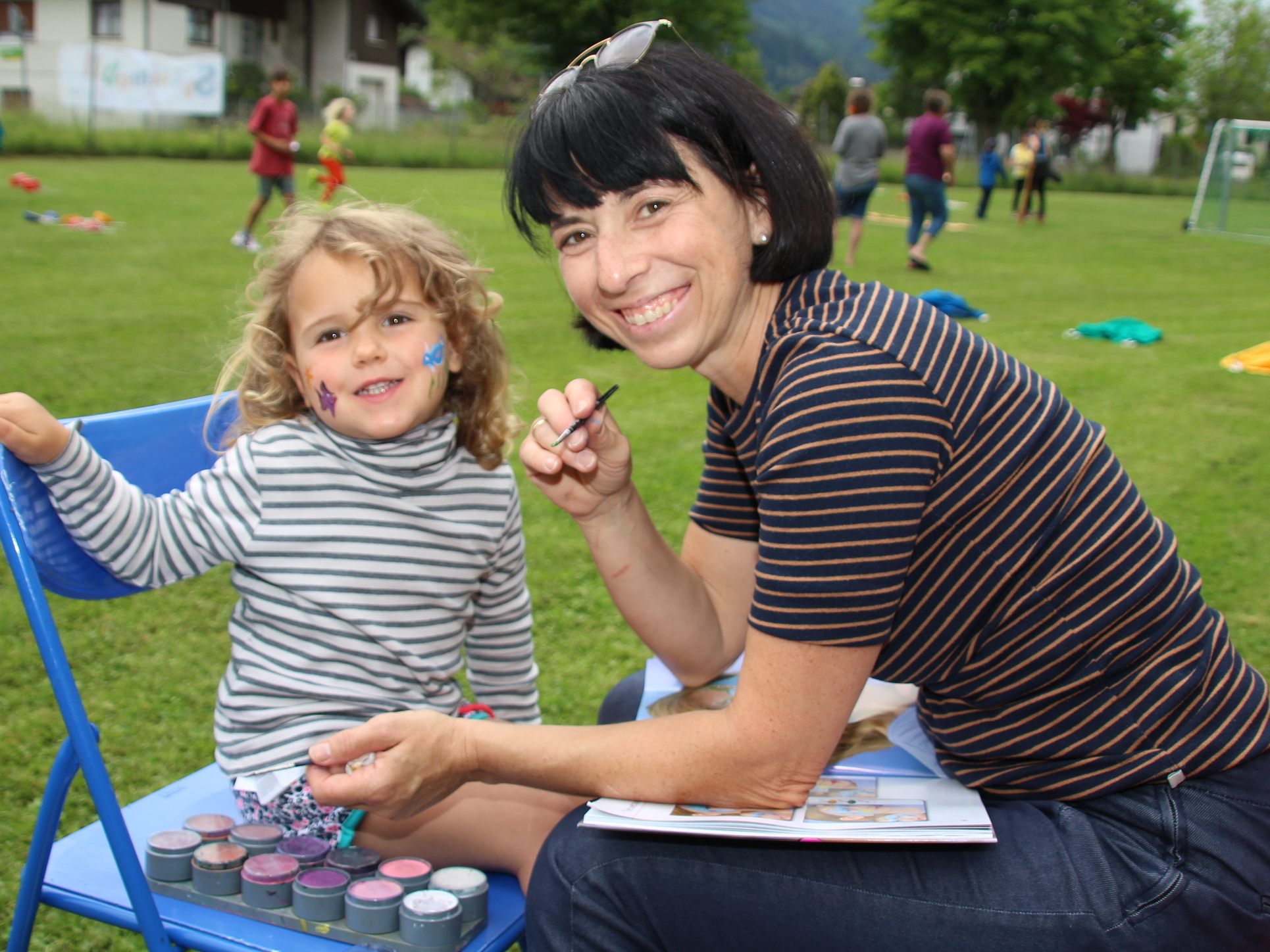 Auch das Kinderschminken war beim Spielmobil wieder sehr beliebt.