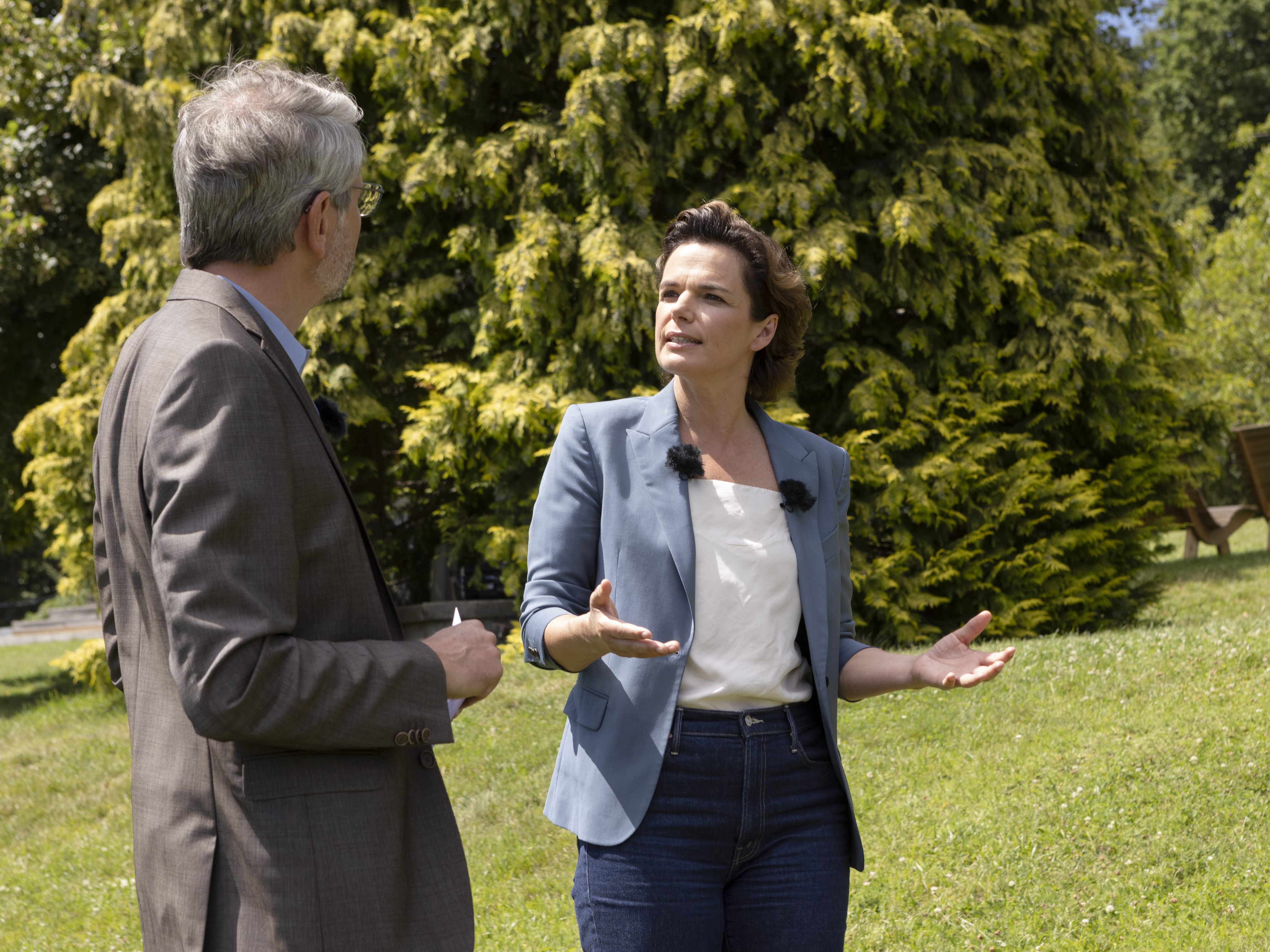 Pamela Rendi-Wagner wollte im Puls 24 Sommergespräch eine Zusammenarbeit mit der ÖVP nicht ausschließen. Pamela Rendi-Wagner wollte im Puls 24 Sommergespräch eine Zusammenarbeit mit der ÖVP nicht ausschließen.