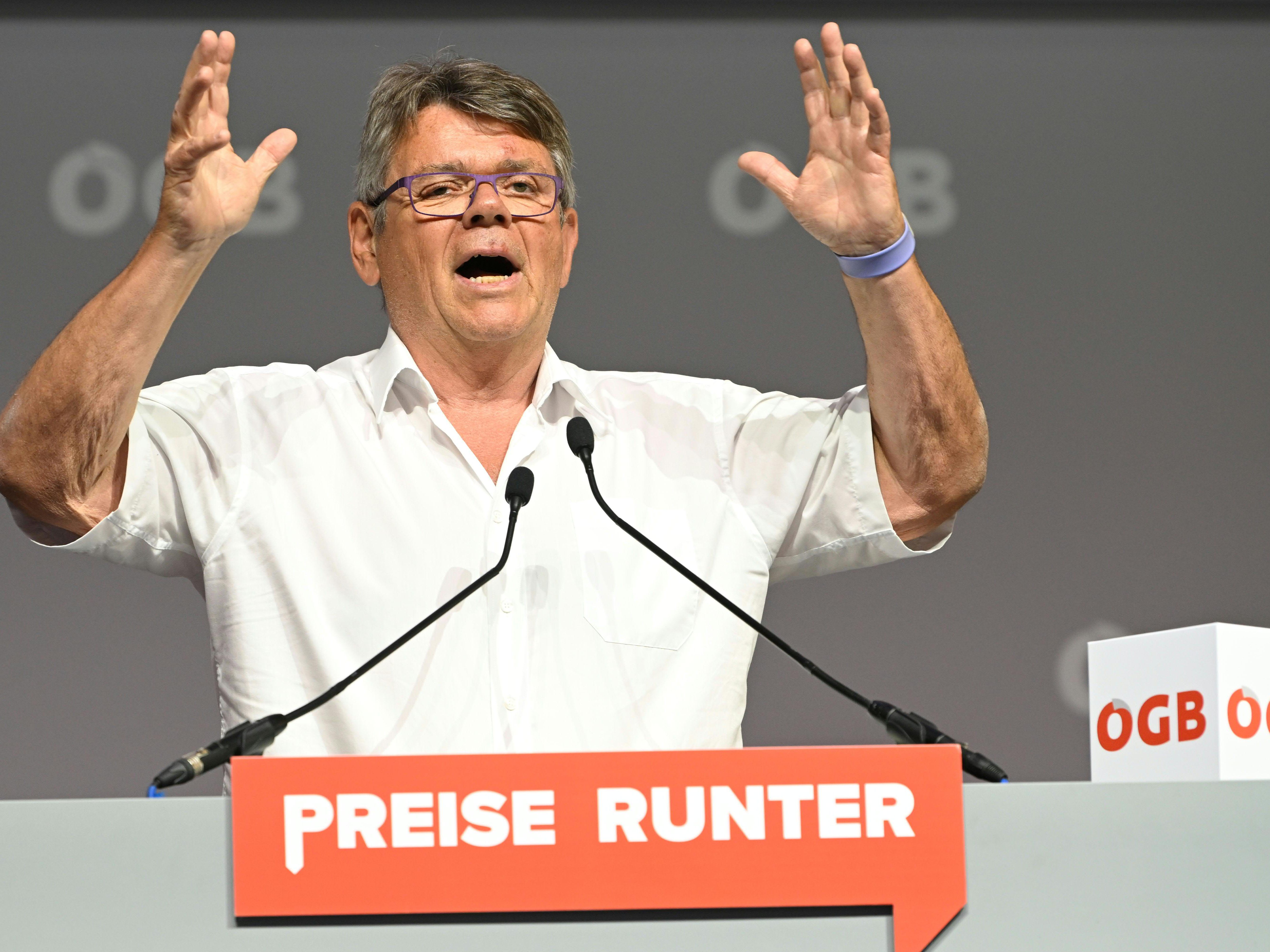 ÖGB-Chef Wolfgang Katzian fordert die Einsetzung der Preiskommission.