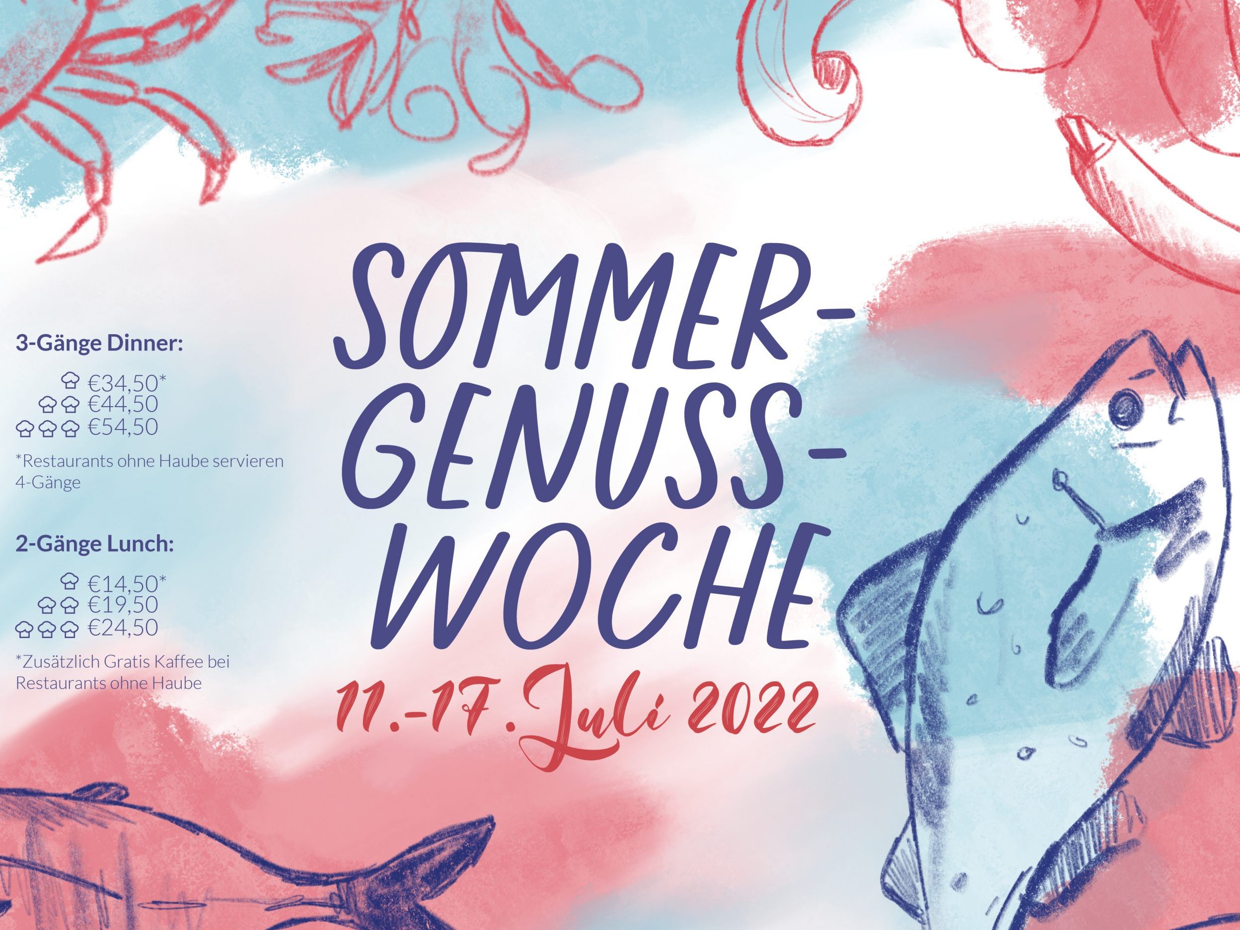 Bei der Sommergenusswoche kann man in den besten Restaurants in Wien essen. Bei der Sommergenusswoche kann man in den besten Restaurants in Wien essen.