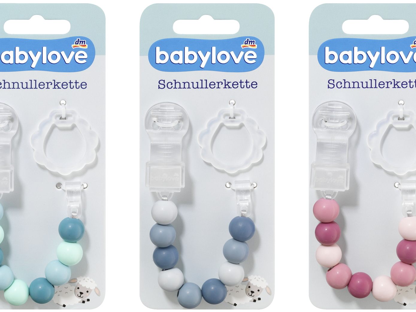 Die Babylove-Schnullerkette wird wegen womöglich verschluckbarer Teile zurückgerufen. Die Babylove-Schnullerkette wird wegen womöglich verschluckbarer Teile zurückgerufen.