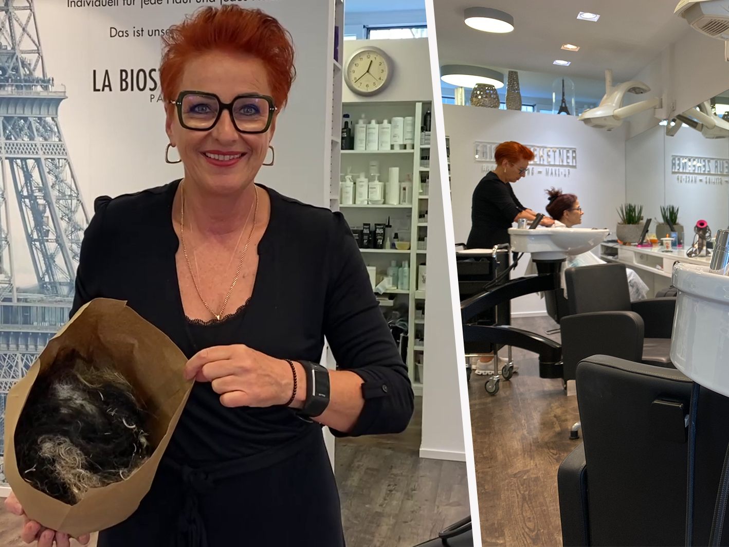 Im Friseursalon von Roswitha Zehetner in Dornbirn werden Haare nicht mehr weggeworfen. Im Friseursalon von Roswitha Zehetner in Dornbirn werden Haare nicht mehr weggeworfen.