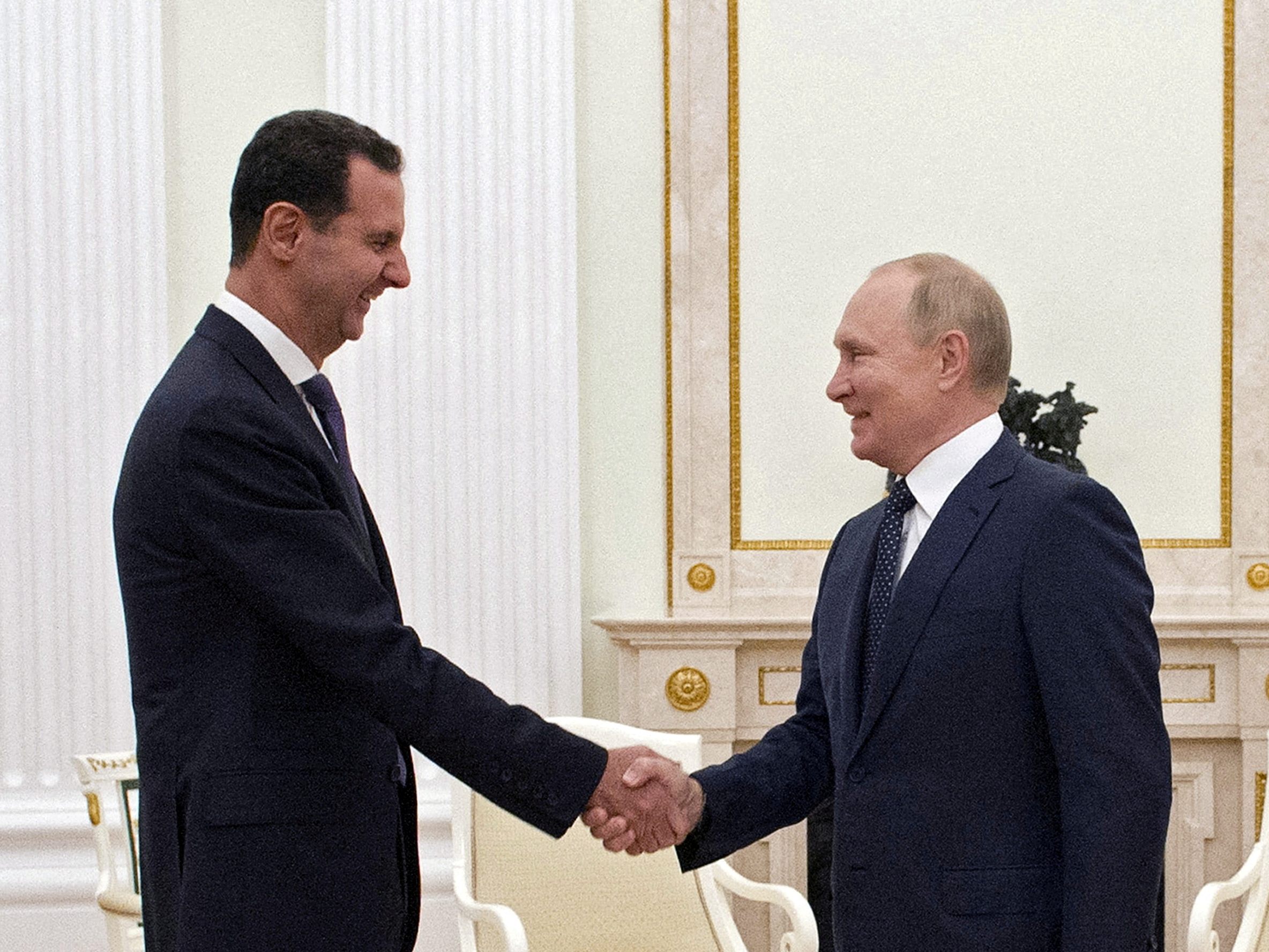 Ziemlich beste Freunde: Assad und Putin. Ziemlich beste Freunde: Assad und Putin.